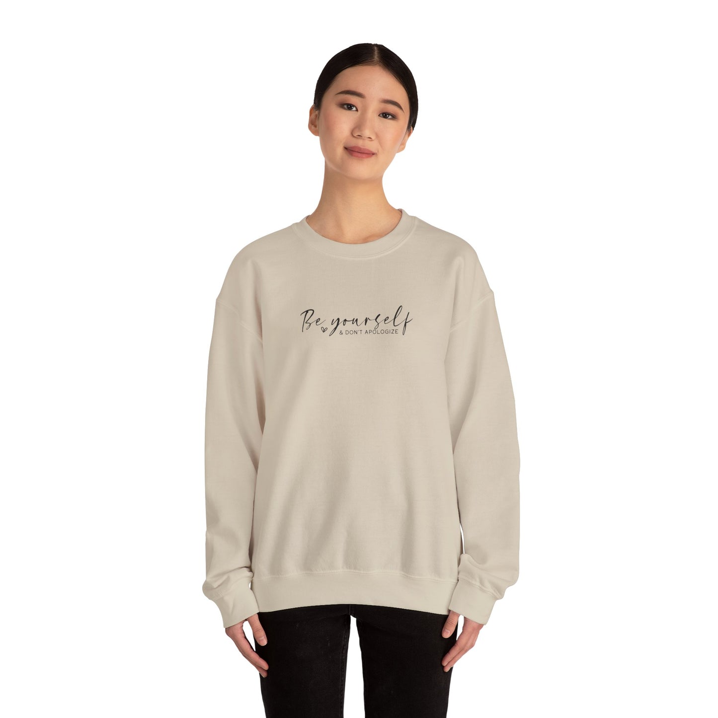 Be Yourself - Inspirational Crewneck Sweatshirt, Comfortable Unisex Apparel for Everyday Wear, Gift, Self-Care