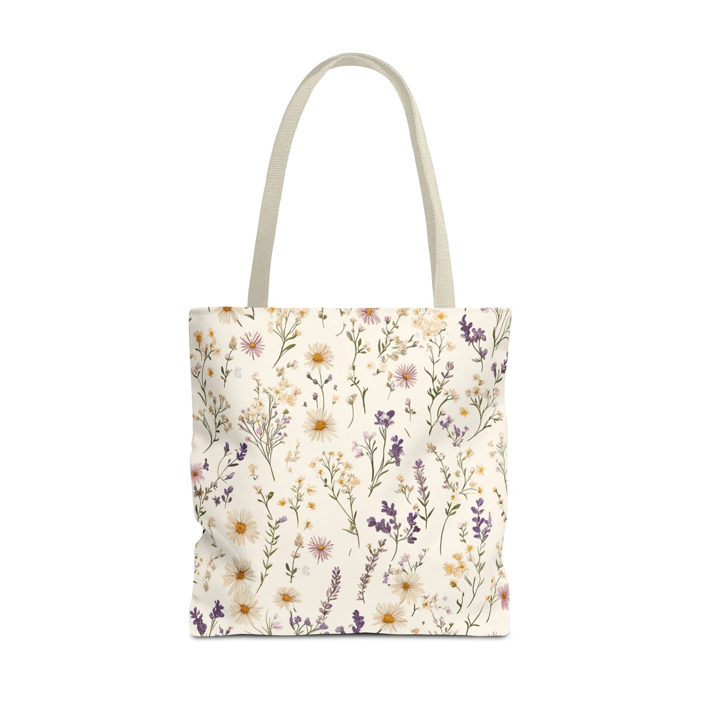 Wildflower Tote Bag - Floral Print Carryall, Nature Lover Gift, Eco-Friendly Reusable Shopping Bag, Botanical Garden Tote, Boho Chic