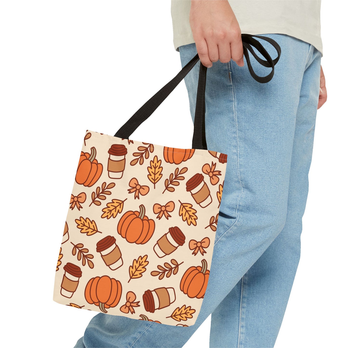 Fall Pumpkin Tote Bag - Autumn Harvest Shopping Bag, Halloween Trick or Treat Bag, Thanksgiving Gift, Farmers Market Reusable Bag, Seasonal