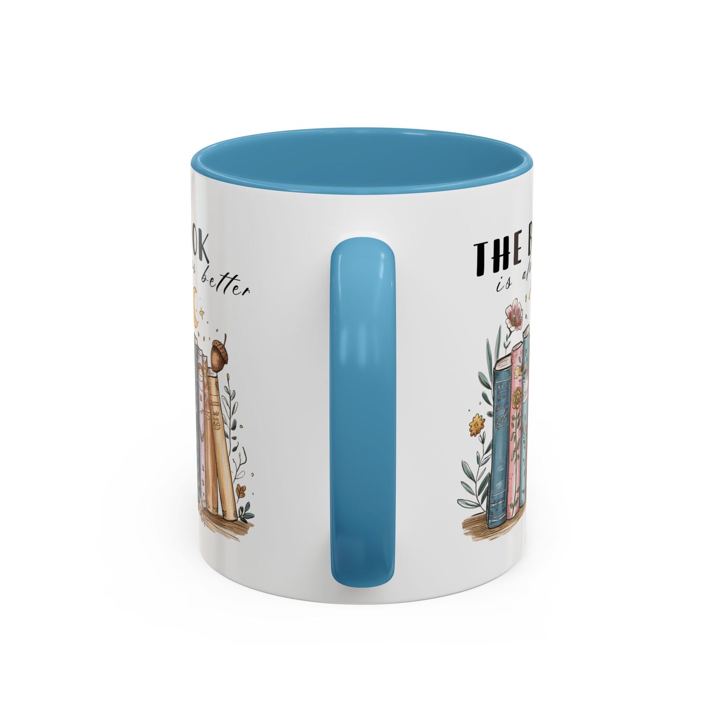 Book Lover's Accent Coffee Mug, Literary Gift, Reading Lover Mug, Cozy Coffee Cup, Bookish Coffee Mug, Ideal for Book Clubs