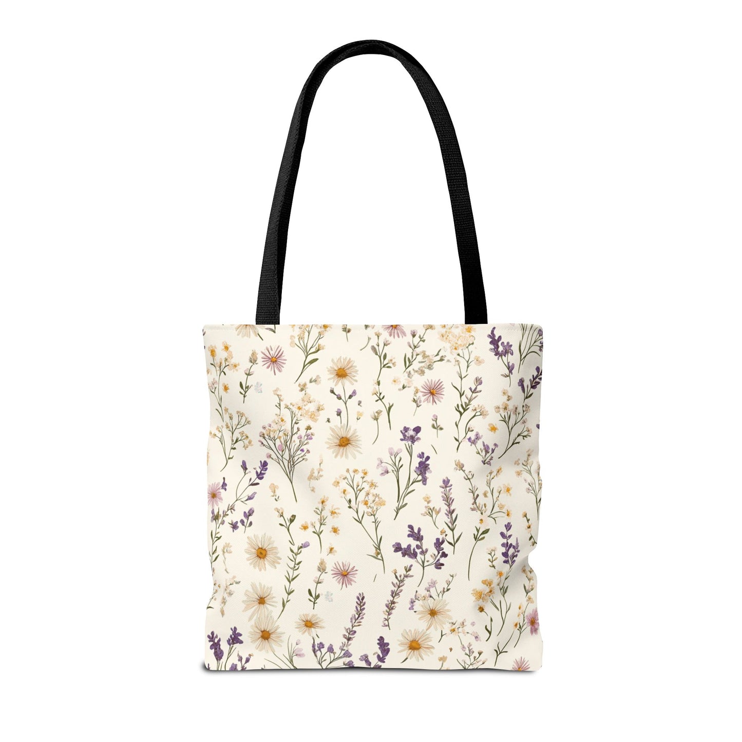 Wildflower Tote Bag - Floral Print Carryall, Nature Lover Gift, Eco-Friendly Reusable Shopping Bag, Botanical Garden Tote, Boho Chic