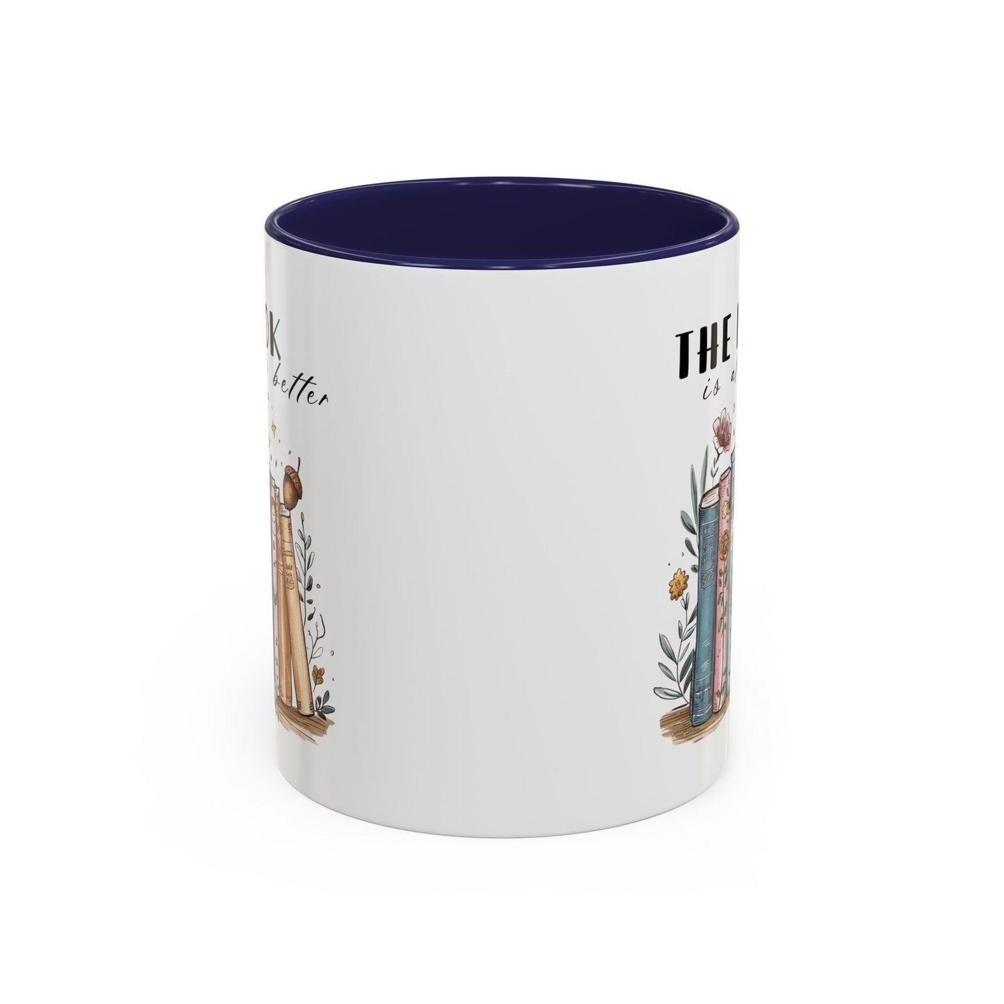 Book Lover's Accent Coffee Mug, Literary Gift, Reading Lover Mug, Cozy Coffee Cup, Bookish Coffee Mug, Ideal for Book Clubs