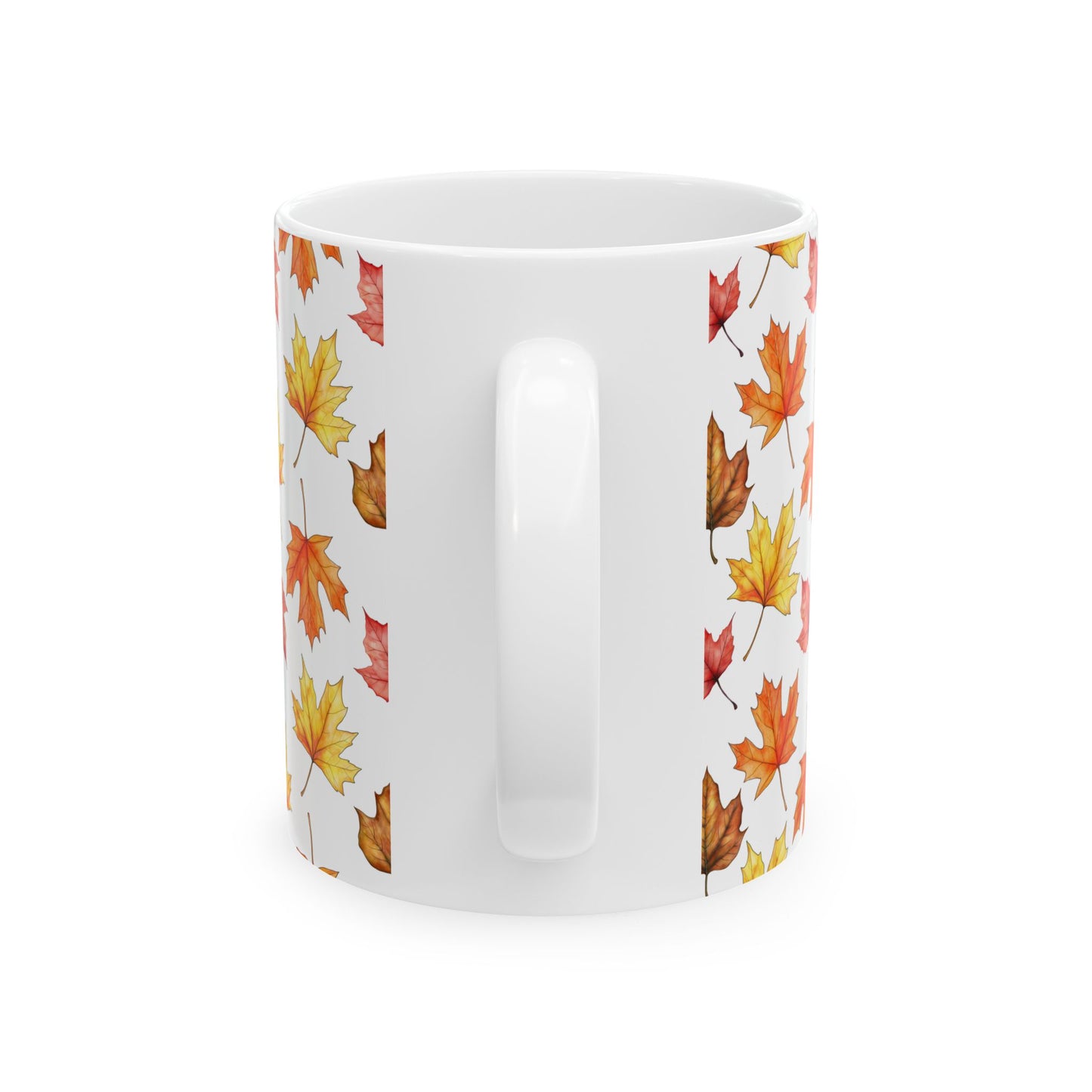 Autumn Leaves Ceramic Mug, Fall Coffee Cup, Thanksgiving Gift, Seasonal Drinkware, Cozy Home Decor, 11oz 15oz