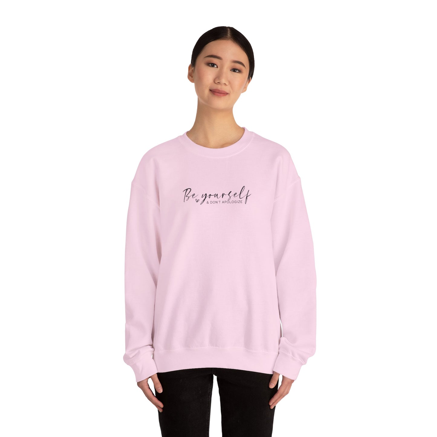 Be Yourself - Inspirational Crewneck Sweatshirt, Comfortable Unisex Apparel for Everyday Wear, Gift, Self-Care