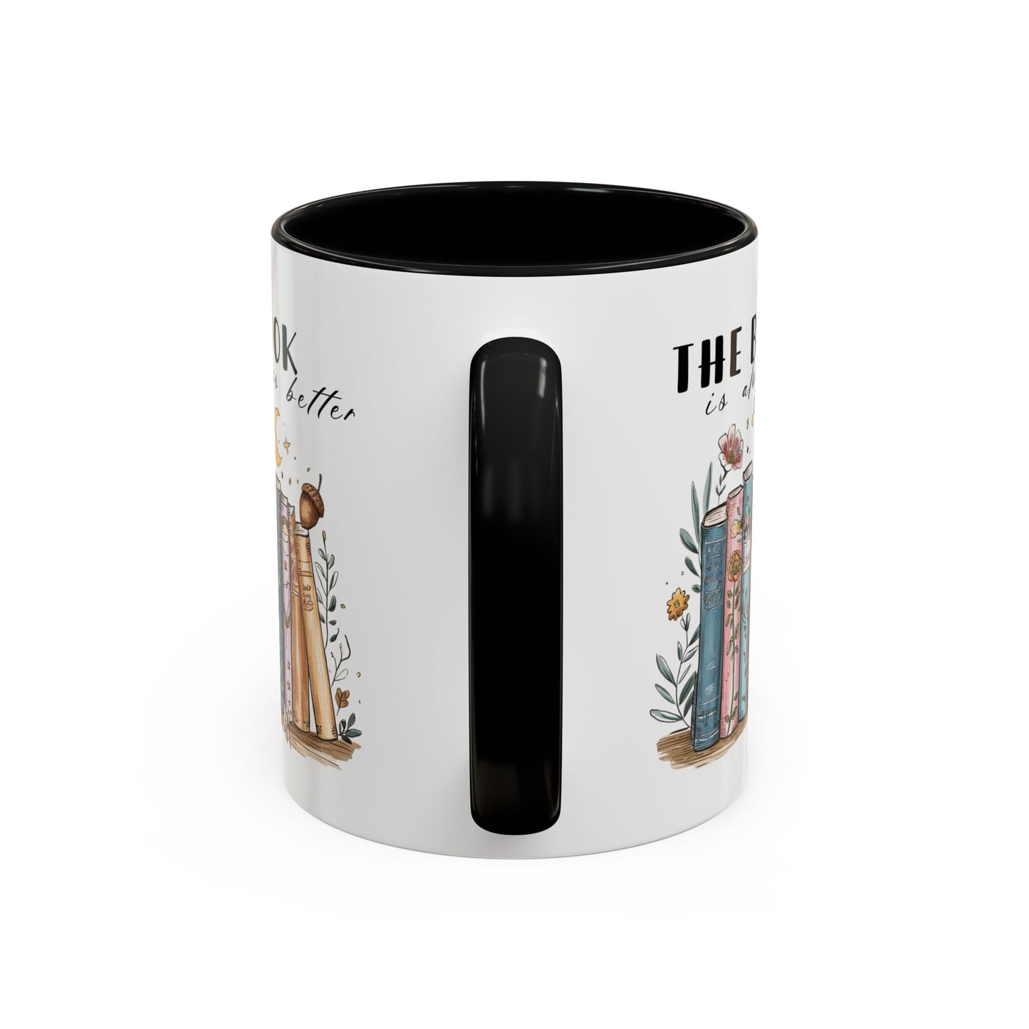 Book Lover's Accent Coffee Mug, Literary Gift, Reading Lover Mug, Cozy Coffee Cup, Bookish Coffee Mug, Ideal for Book Clubs