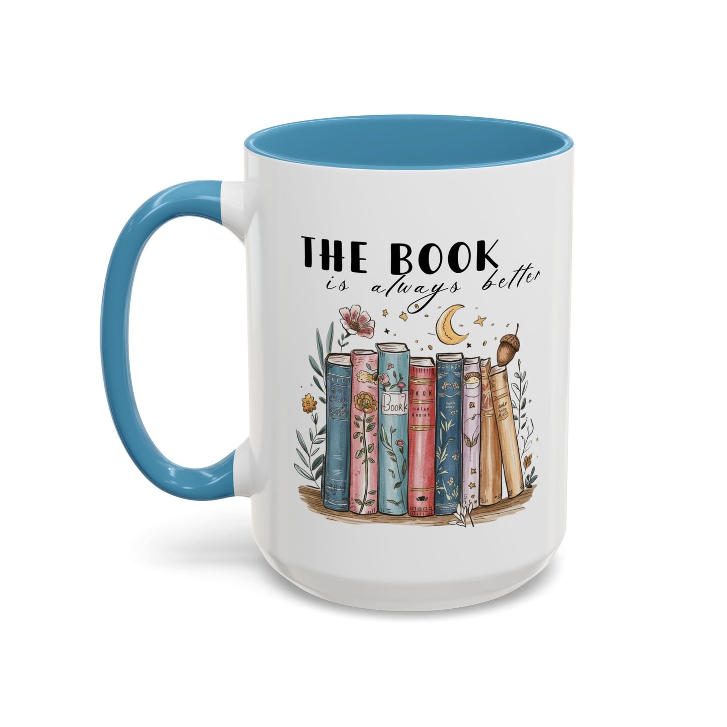 Book Lover's Accent Coffee Mug, Literary Gift, Reading Lover Mug, Cozy Coffee Cup, Bookish Coffee Mug, Ideal for Book Clubs