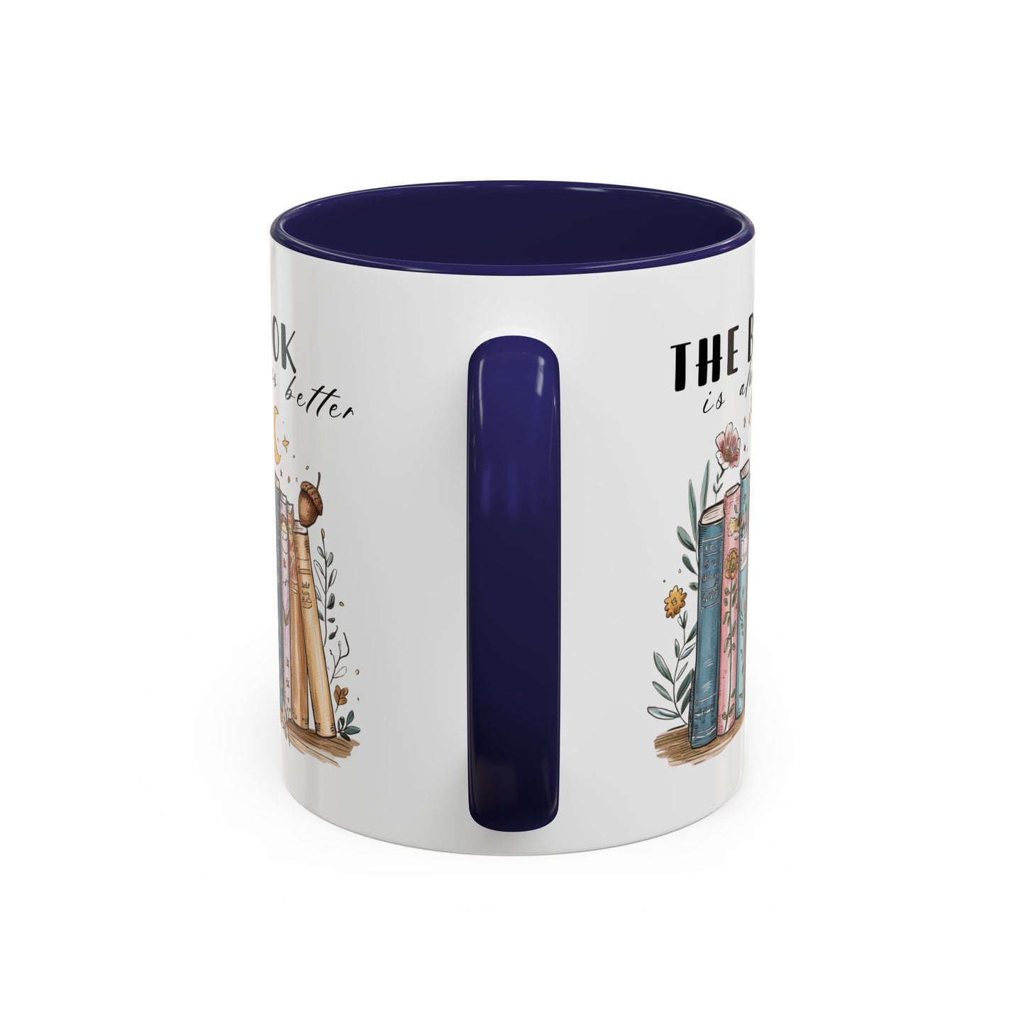 Book Lover's Accent Coffee Mug, Literary Gift, Reading Lover Mug, Cozy Coffee Cup, Bookish Coffee Mug, Ideal for Book Clubs