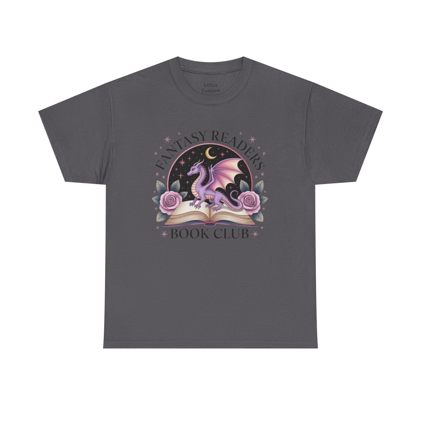 Fantasy Reader's Book Club T-Shirt, Cozy Reader Apparel, Gift for Book Lovers, Dragon Graphic Tee, Unisex Fan Shirt, Ideal for Reading Events