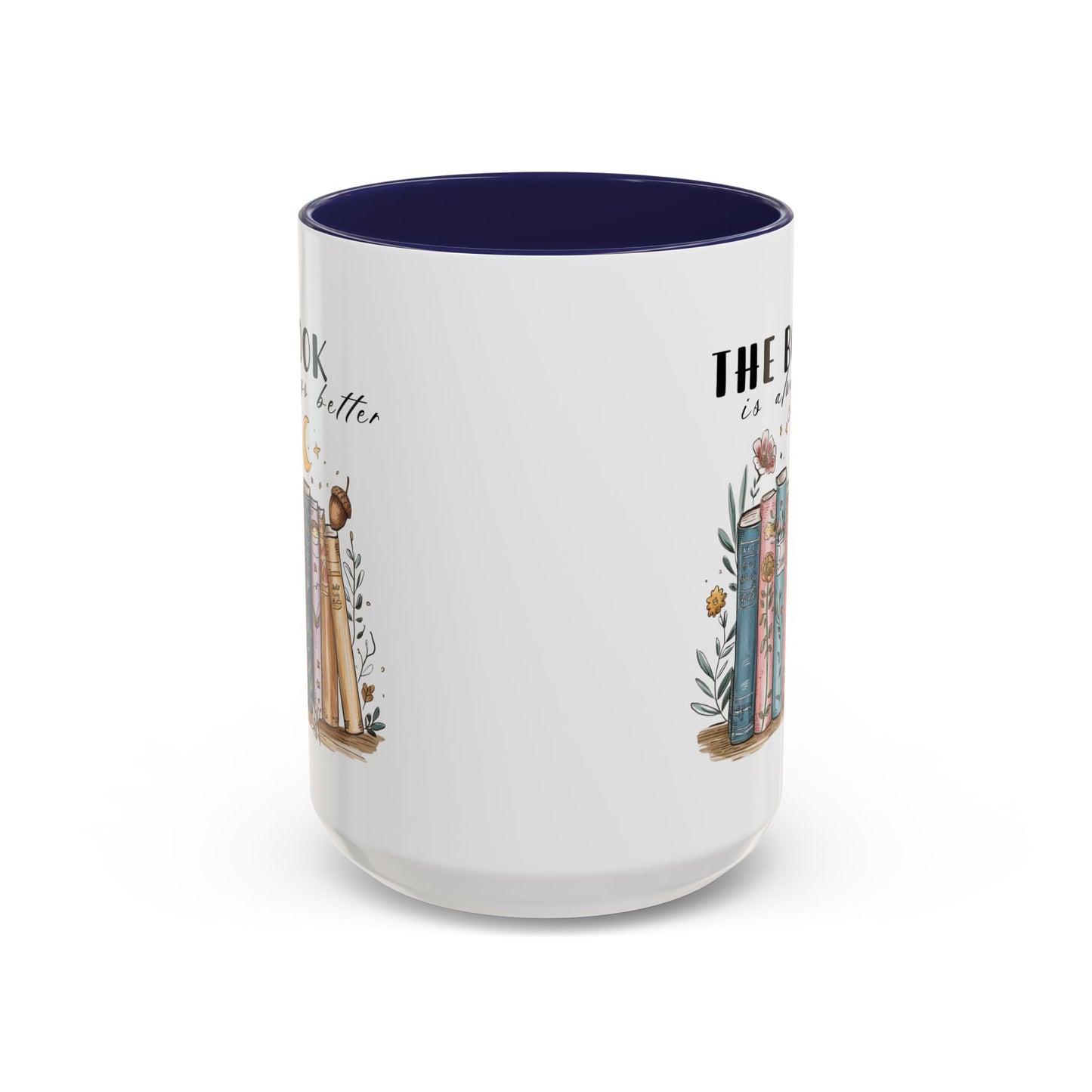 Book Lover's Accent Coffee Mug, Literary Gift, Reading Lover Mug, Cozy Coffee Cup, Bookish Coffee Mug, Ideal for Book Clubs