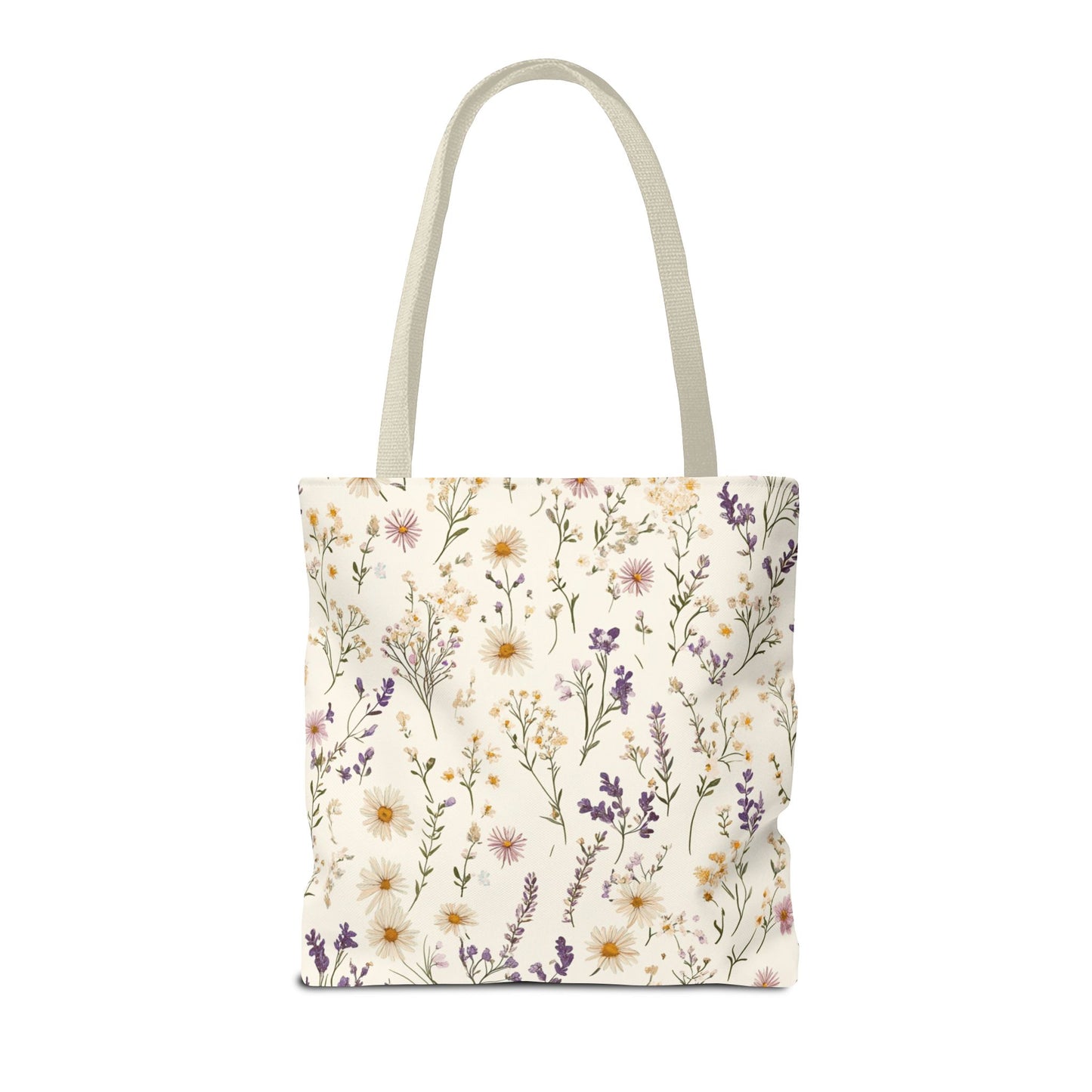 Wildflower Tote Bag - Floral Print Carryall, Nature Lover Gift, Eco-Friendly Reusable Shopping Bag, Botanical Garden Tote, Boho Chic