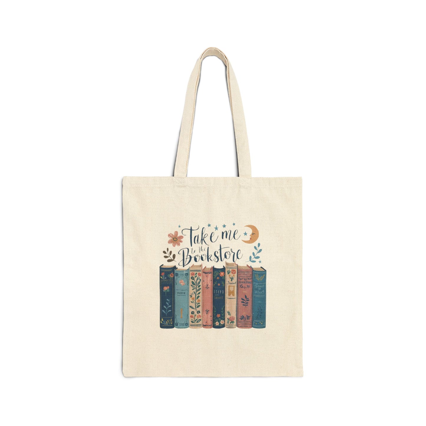 Bookstore Lover's Cotton Canvas Tote Bag, Eco-Friendly Grocery Bag, Gift for Readers, Library Bag, Cute Bookish Tote, Everyday Use
