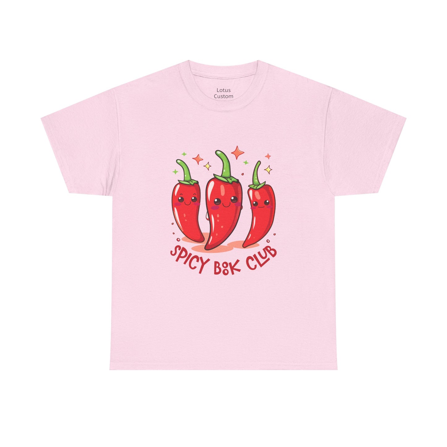 Spicy Book Club Unisex Heavy Cotton T-Shirt, Funny T-Shirt, Chili Pepper Shirt, Gift for Foodies, Casual Wear, Summer Fashion