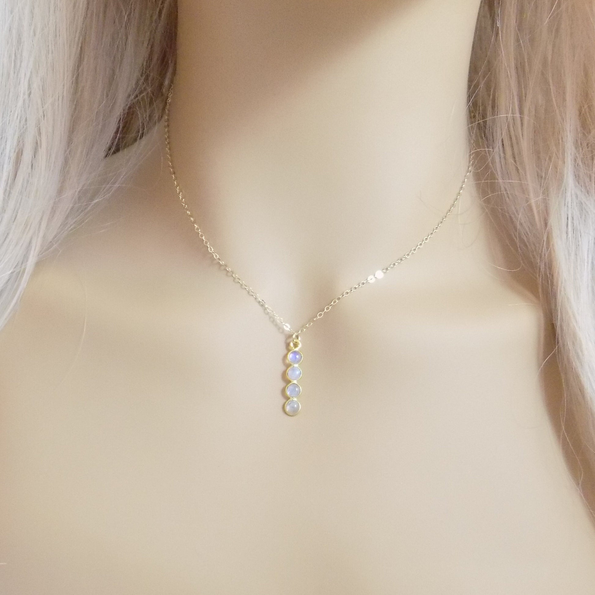 June Birthstone Necklace - Unique Moonstone Necklace