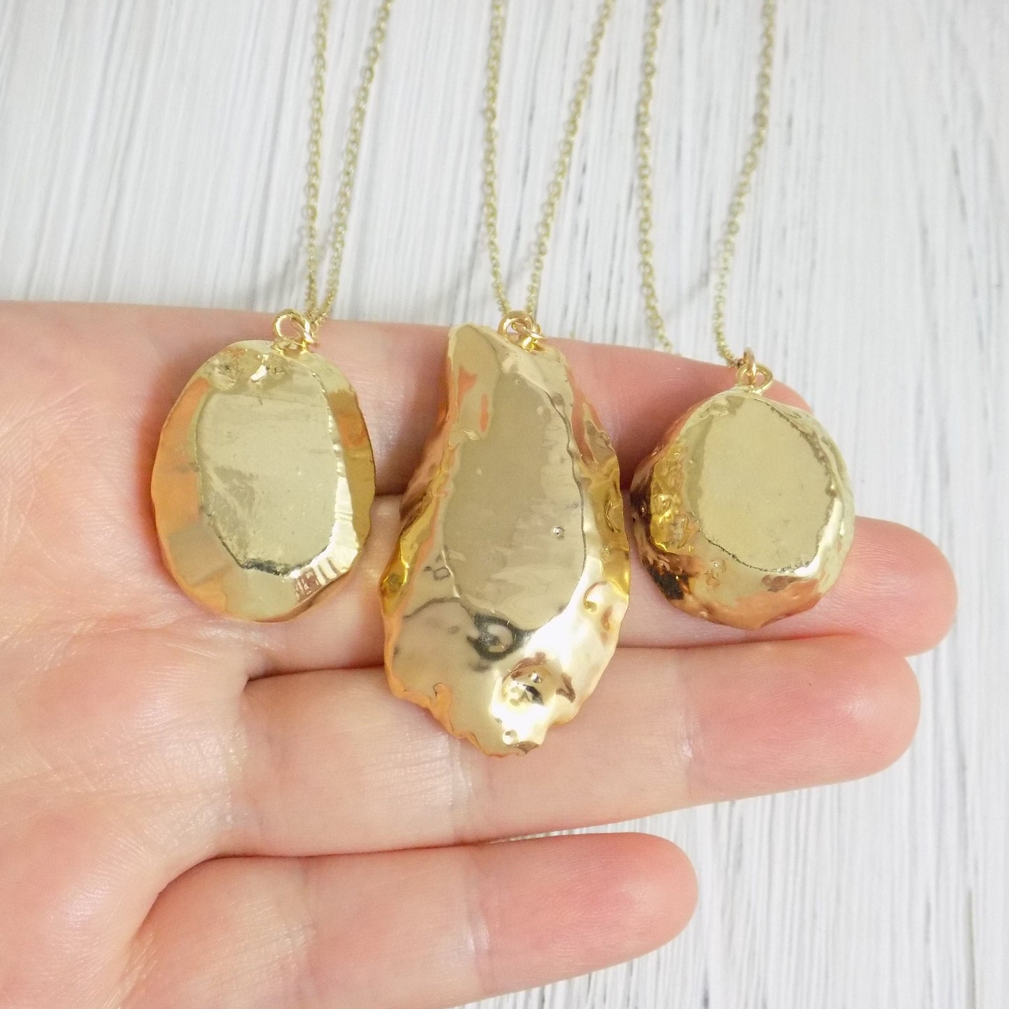 Unique Teacher Gift, Geode Necklace, Light Blue Druzy Necklace, Boho Gemstone Pendant Gold Layer, G13-397