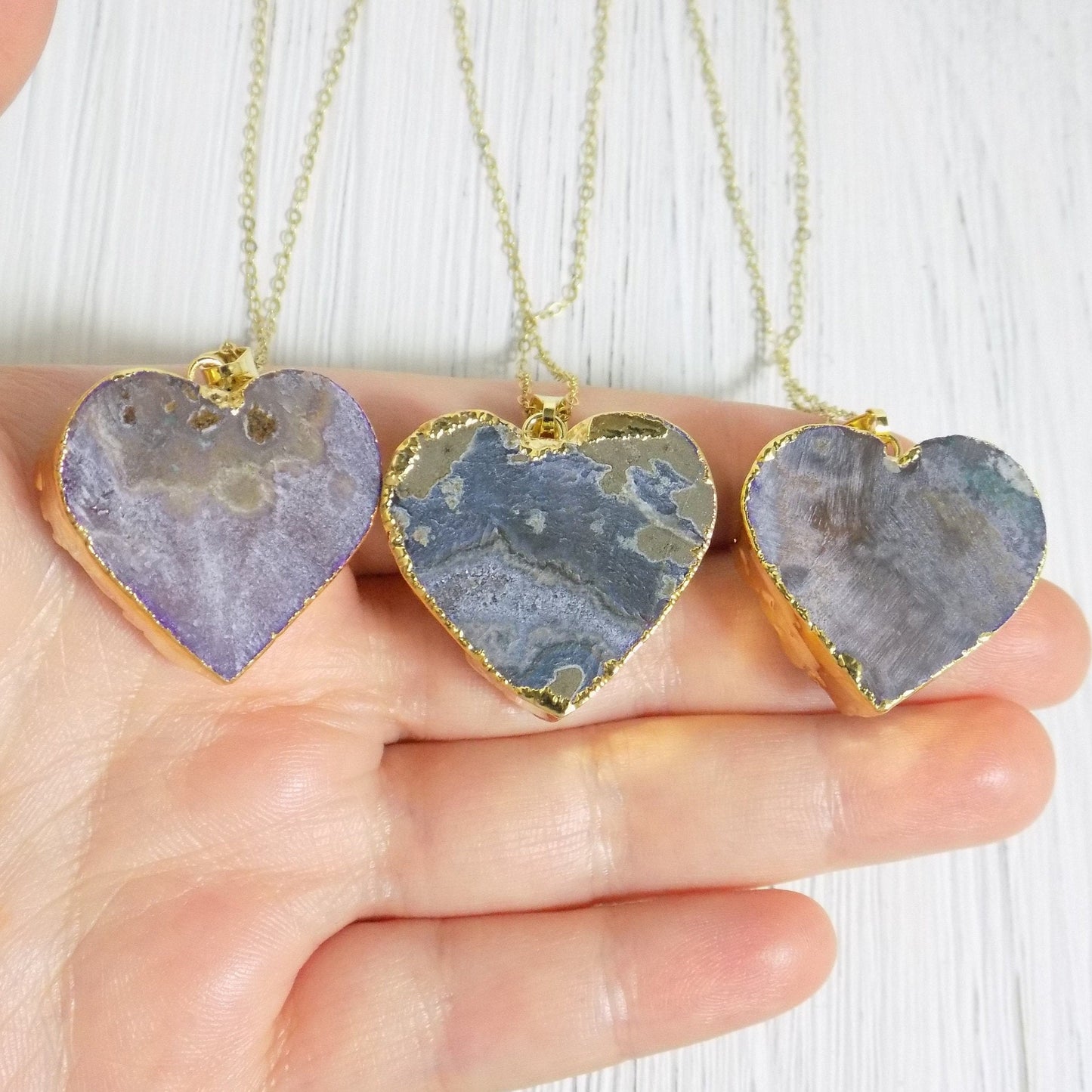 Unique Gifts For Her - Amethyst Necklace Gold