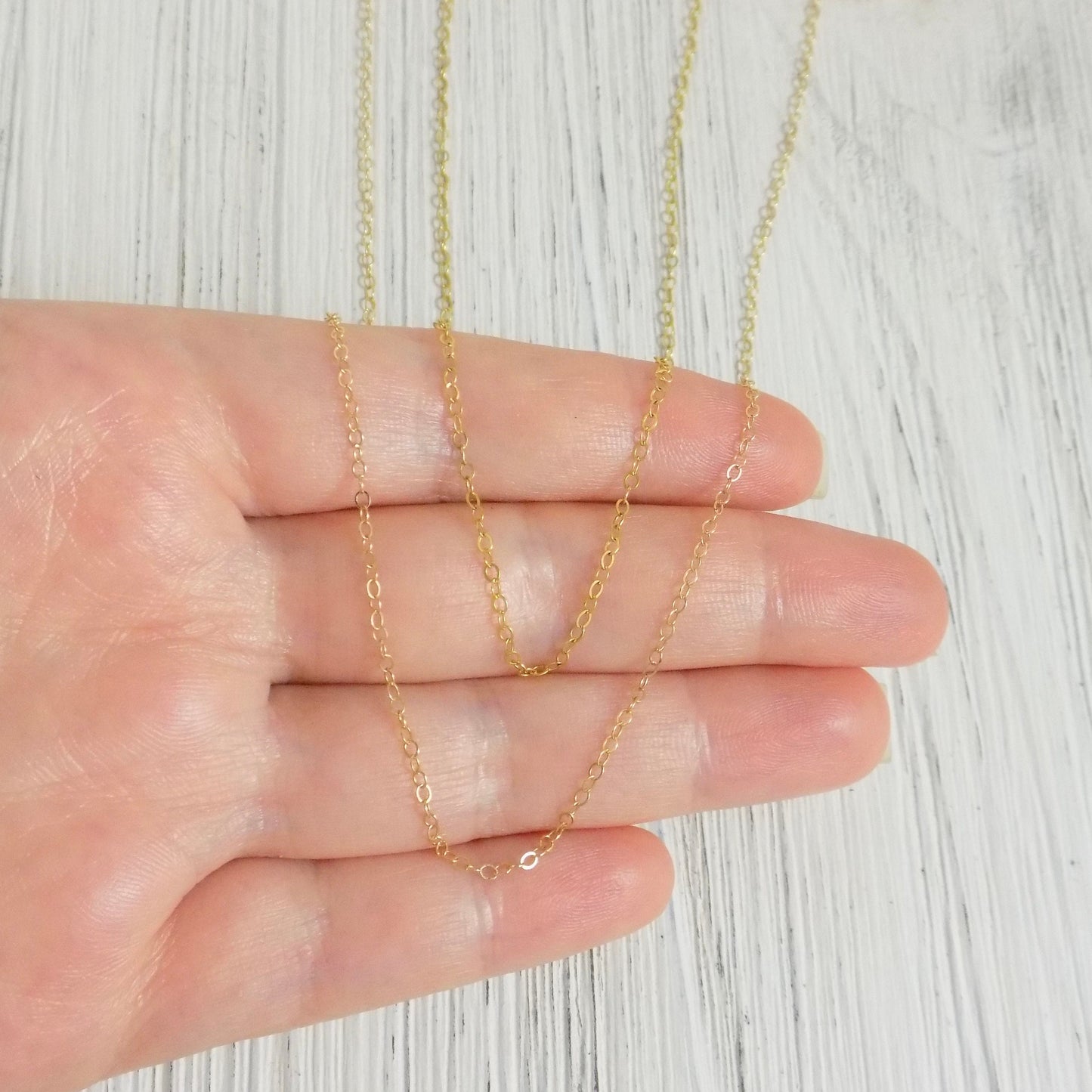 14K Gold Filled Chain Necklace Set - Delicate Gold Layer Necklace Set of 2