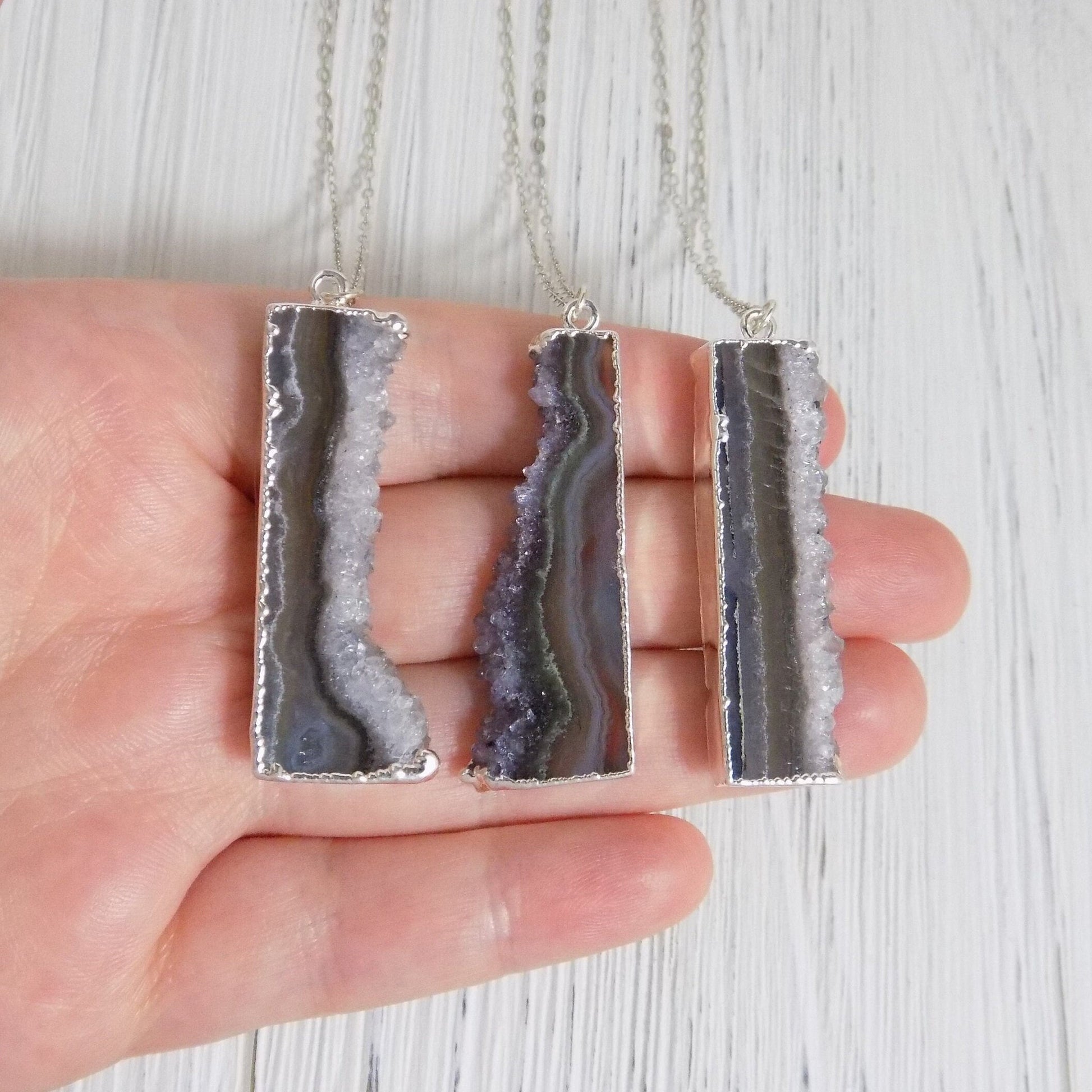 Unique Amethyst Necklace Silver - Amethyst Pendant Necklace