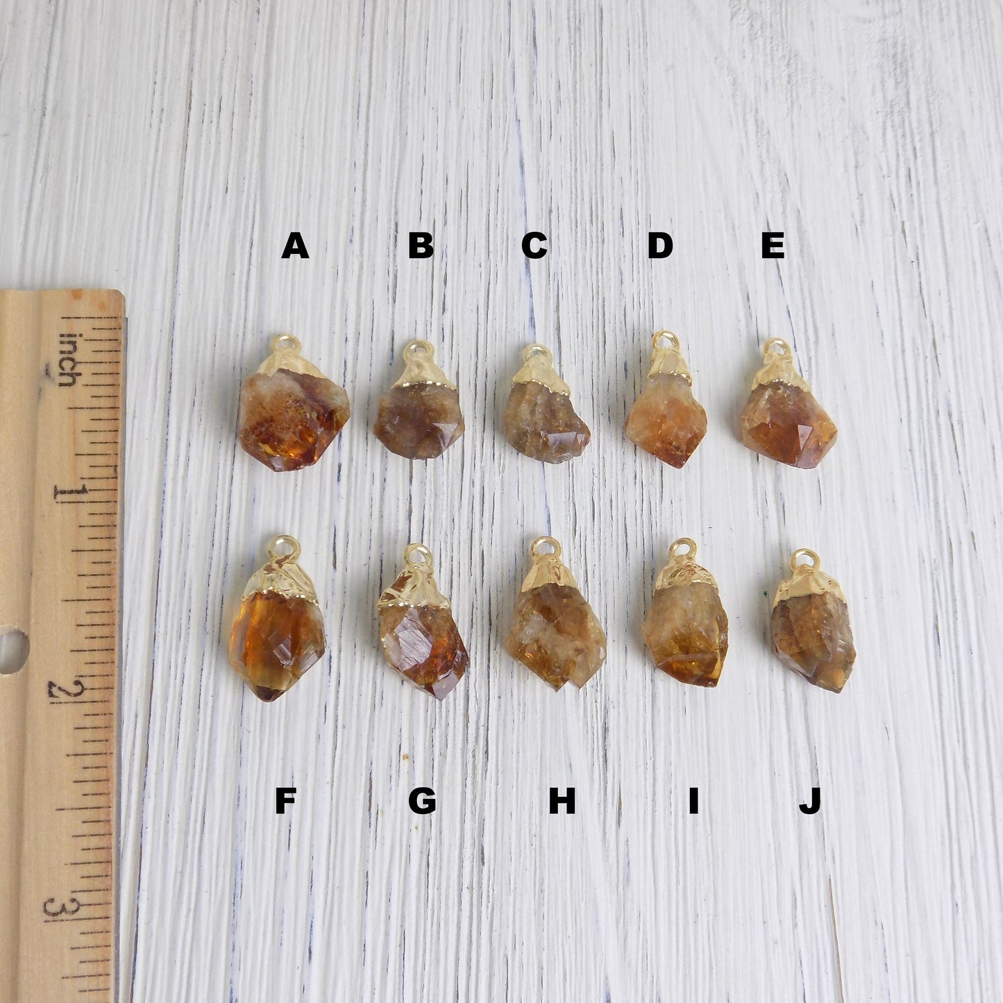 Raw Citrine Crystal Necklace Gold, Personalized Citrine Pendant, November Birthstone, Christmas Gift For Best Friend, R13-20