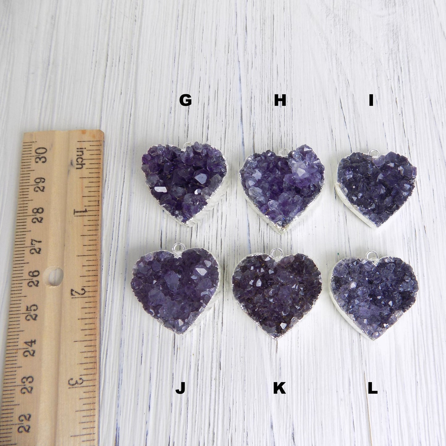 Raw Amethyst Necklace Silver - Purple Druzy Necklace