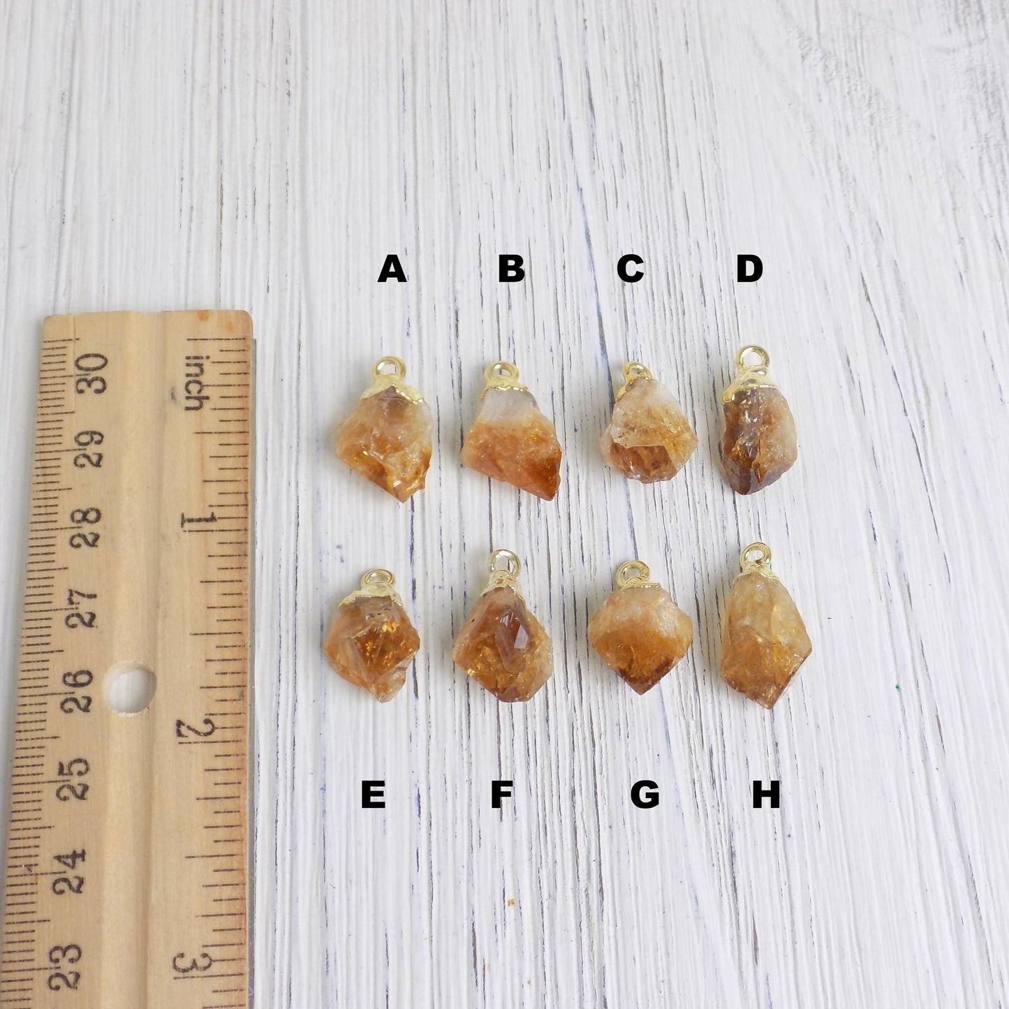 Small Citrine Necklace Gold, Citrine Crystal Pendant Personalized Layering, Minimalist Raw Gemstone, Mothers Day Gift, G13-516