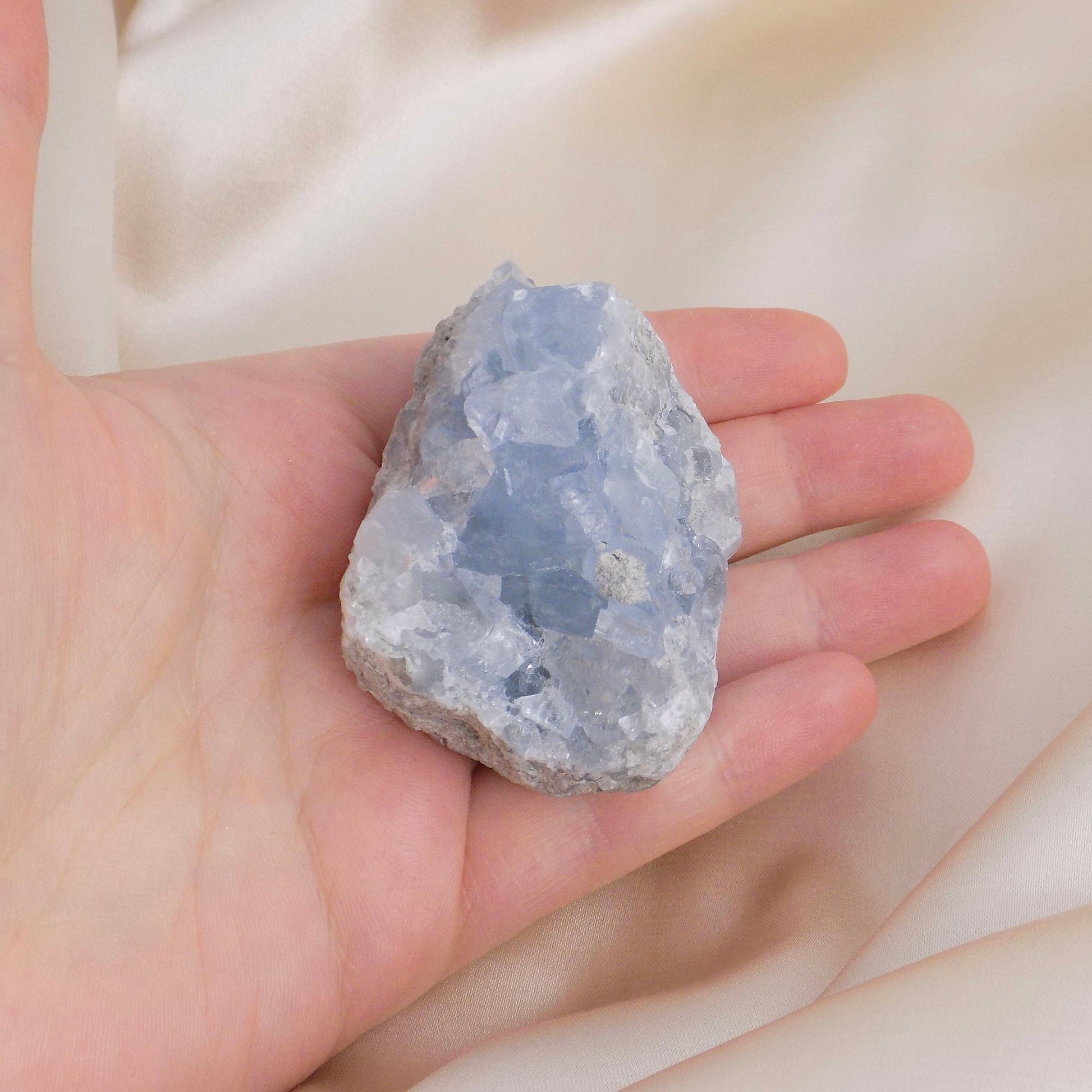 Blue Celestite Crystal, Raw Celestite Cluster, Large Light Blue Gemstone Druzy, Boho Home Decor, Coffee Table Accessories, Healing, M6-110