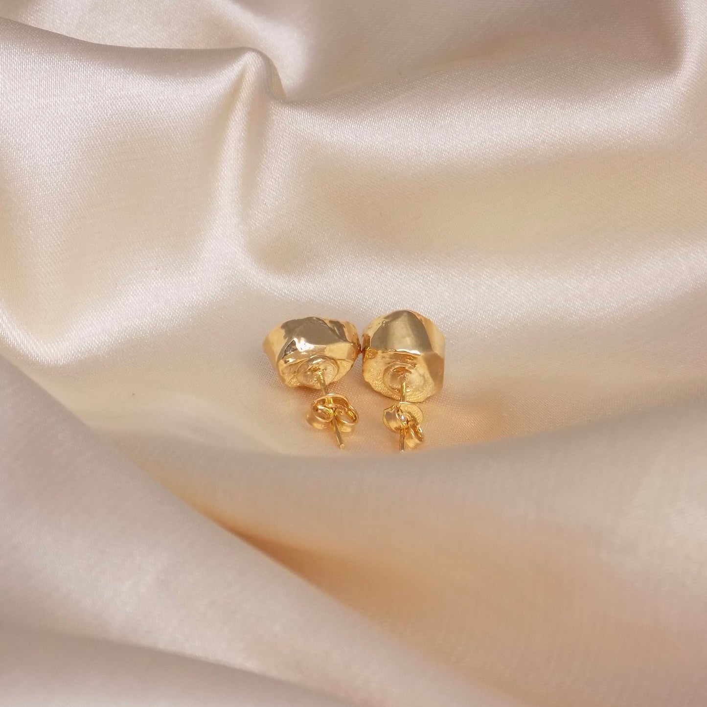 Unique Crystal Stud Earrings, Purple Geode Earrings, Bridesmaid Gifts, Gift For Wife, G15-48