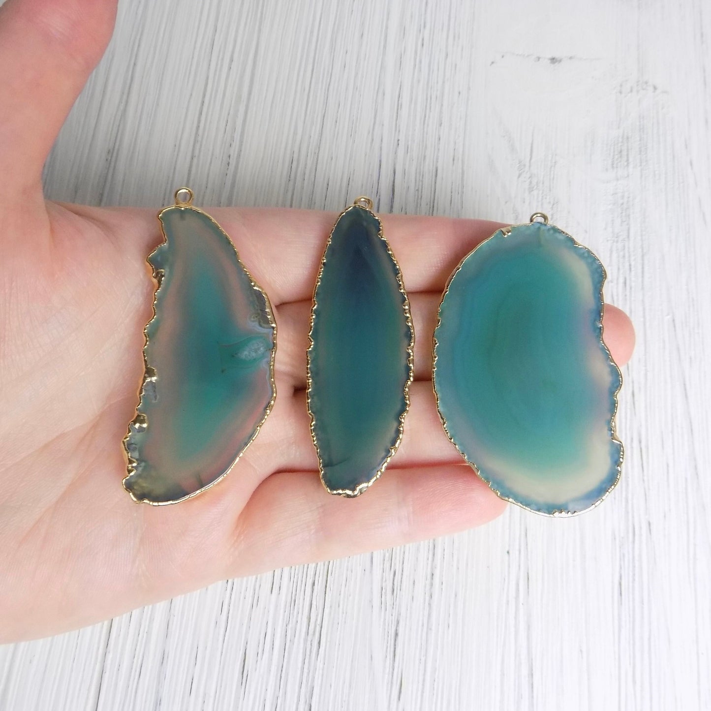 Boho Statement Necklace - Slice Agate Necklace