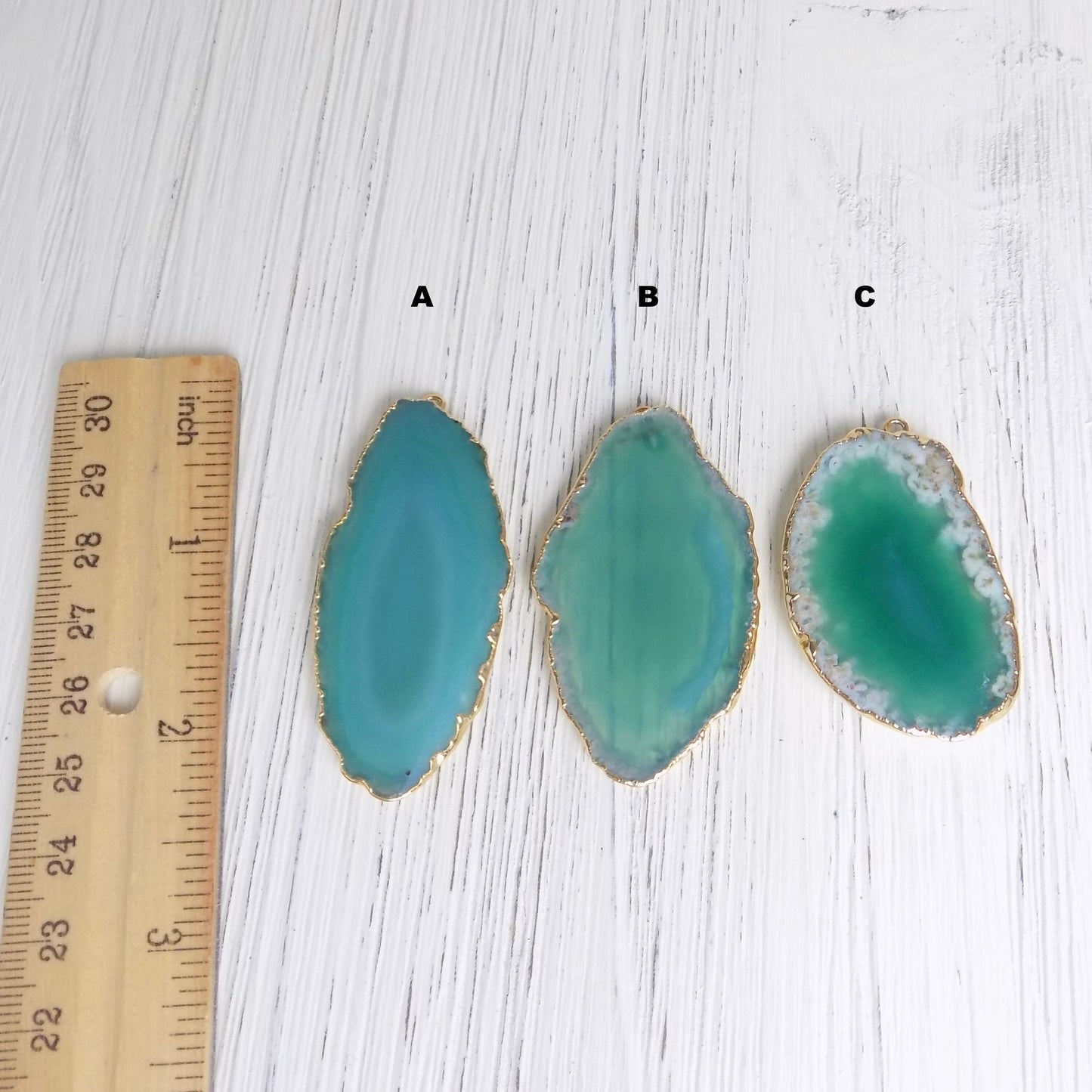 Boho Statement Necklace - Slice Agate Necklace