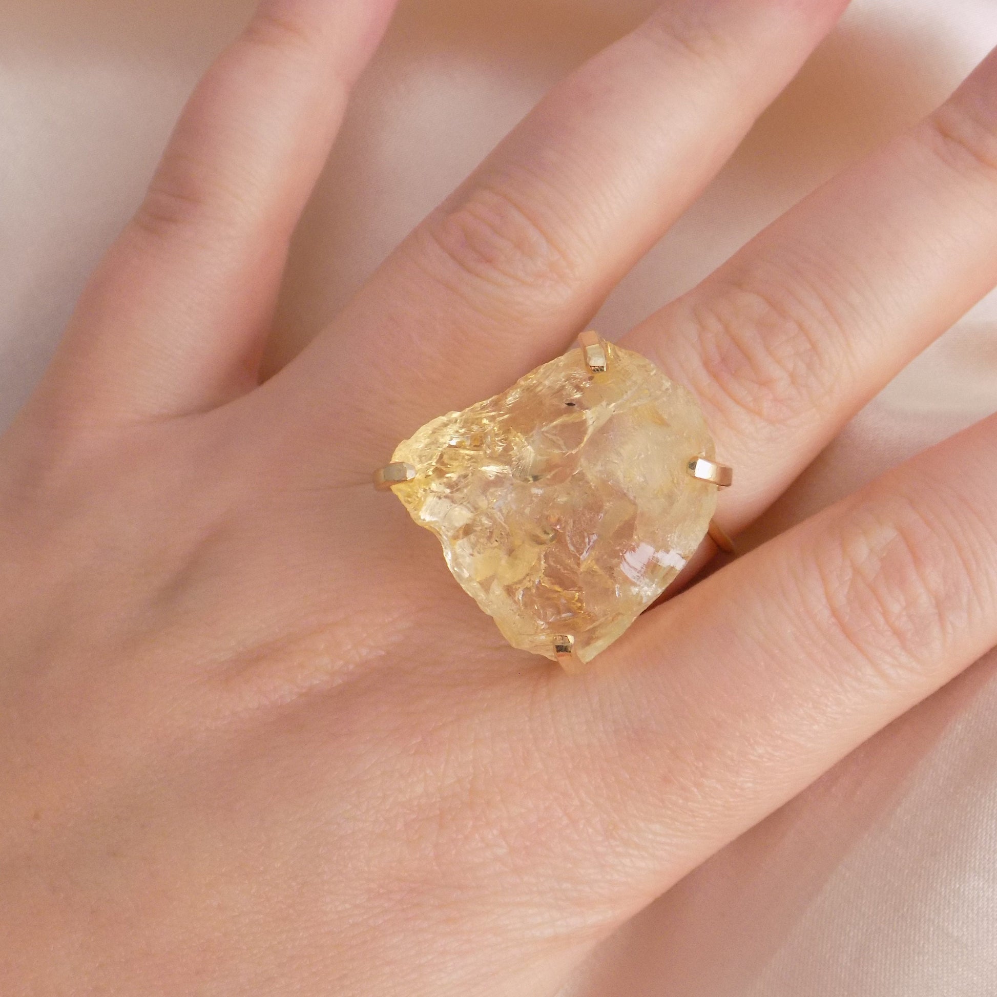 Unique Gifts - Raw Citrine Ring