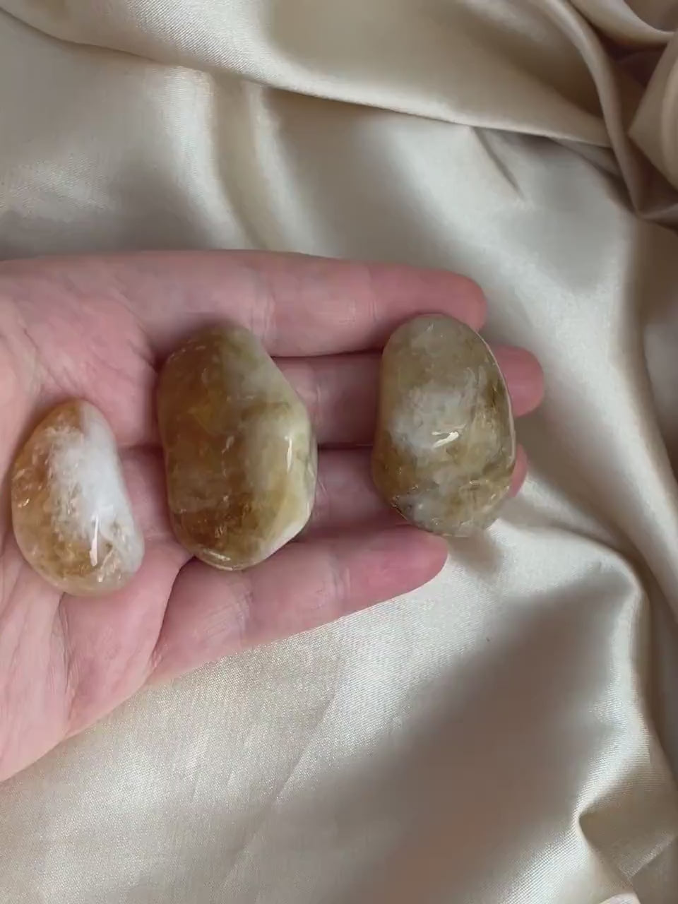 Tumbled Citrine Crystal, Yellow Brown Crystals, Boho Home Decor, Coffee Table Accessories, Healing Crystals Spiritual, G15-173