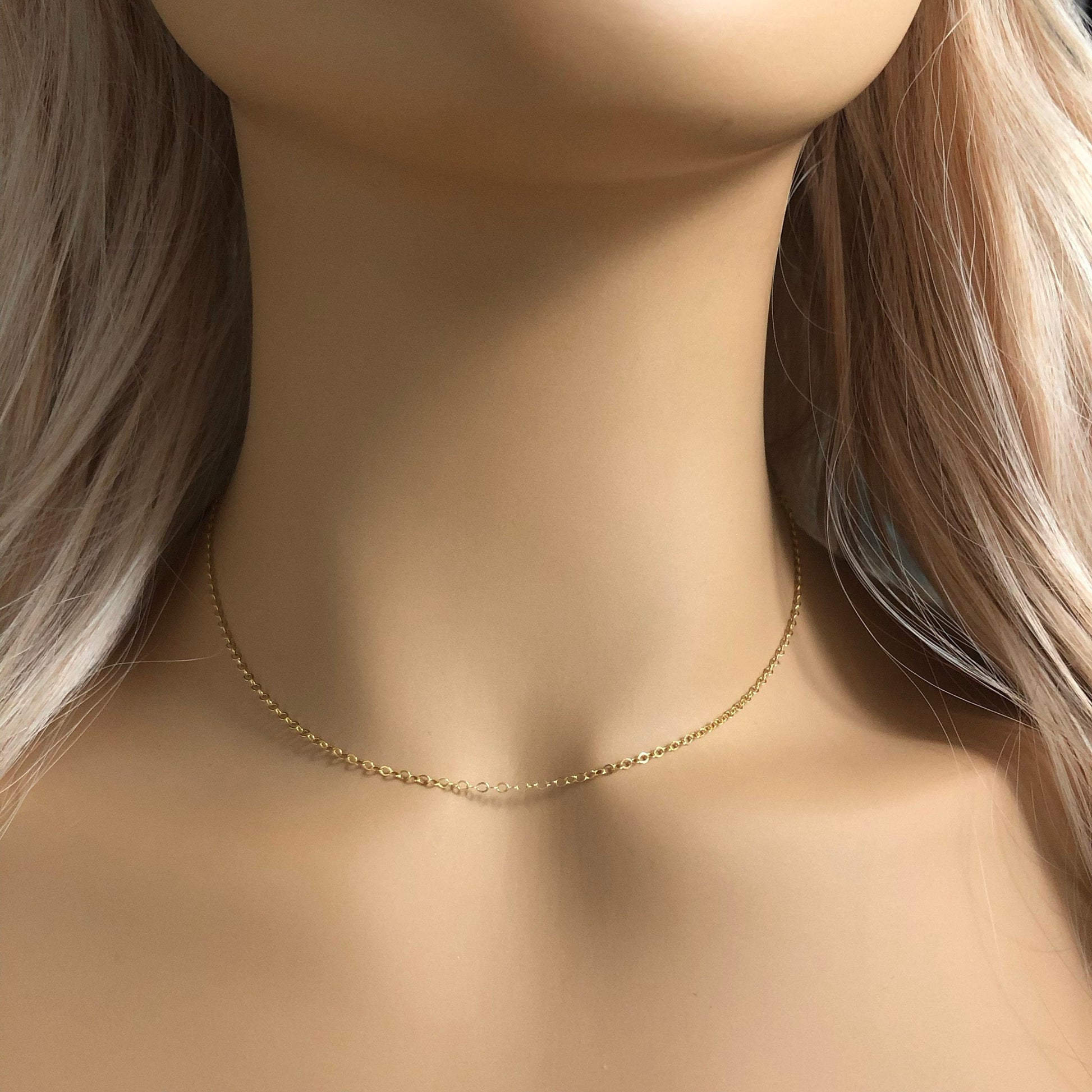 14K Gold Filled Chain, Delicate Gold Layer, Replacement Chain For Pendants, Finished Chain, 16-18