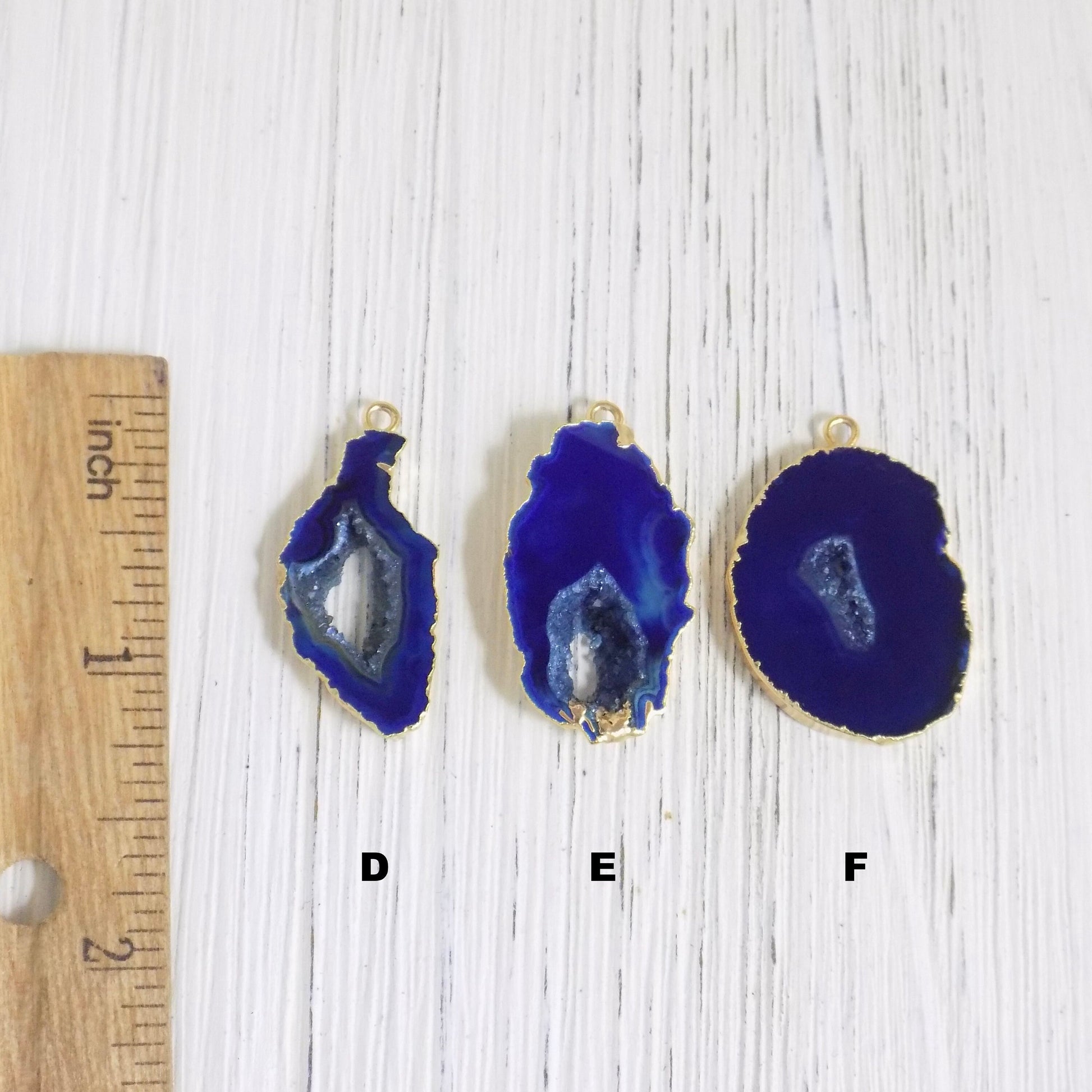 Druzy Necklace, Blue Agate Necklace, Geode Necklace Gold, Drussy Gemstone Pendant, Boho Layering Necklace, September Birthday Gift, G12-92