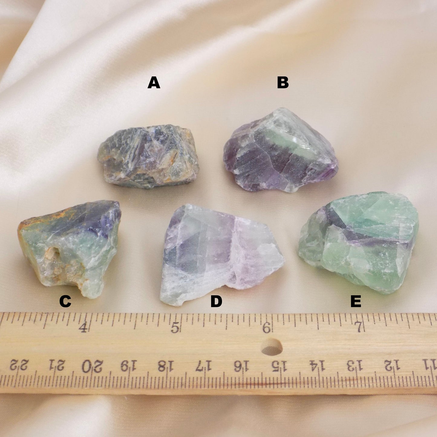 Raw Fluorite Crystal, Rough Rainbow Fluorite Green Purple, Boho Home Decor, Coffee Table Accessories, Healing Crystals Spiritual, M6-111