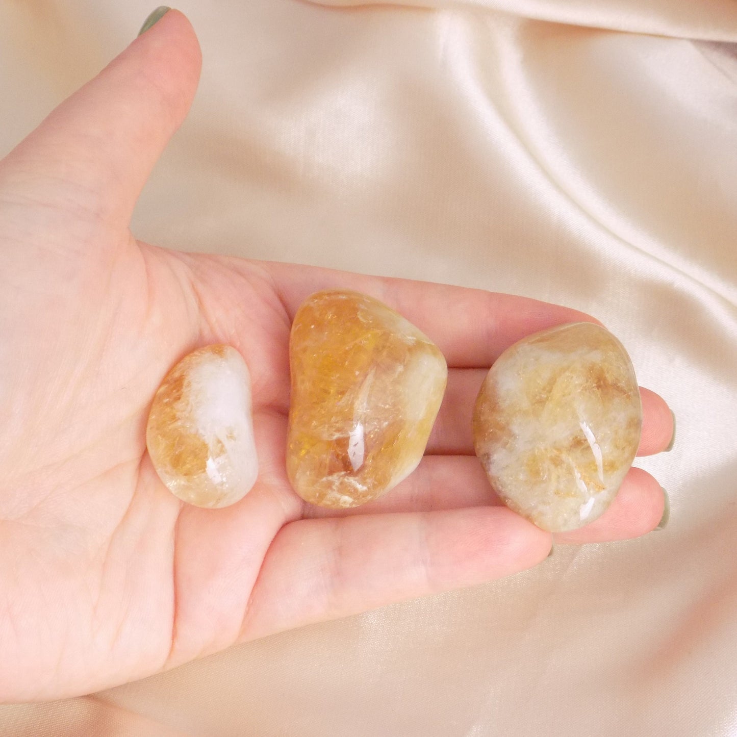 Tumbled Citrine Crystal, Yellow Brown Crystals, Boho Home Decor, Coffee Table Accessories, Healing Crystals Spiritual, G15-173
