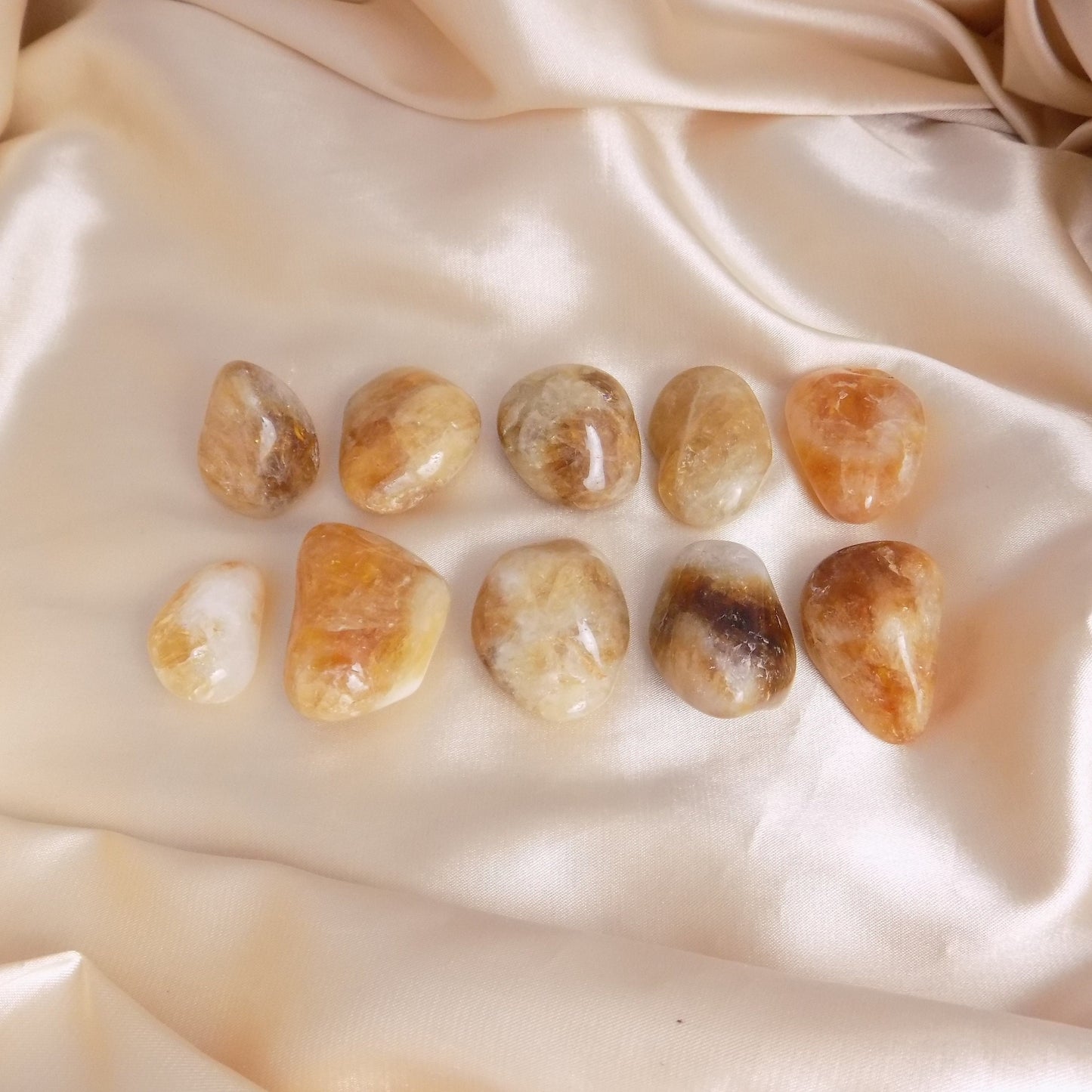 Tumbled Citrine Crystal, Yellow Brown Crystals, Boho Home Decor, Coffee Table Accessories, Healing Crystals Spiritual, G15-173