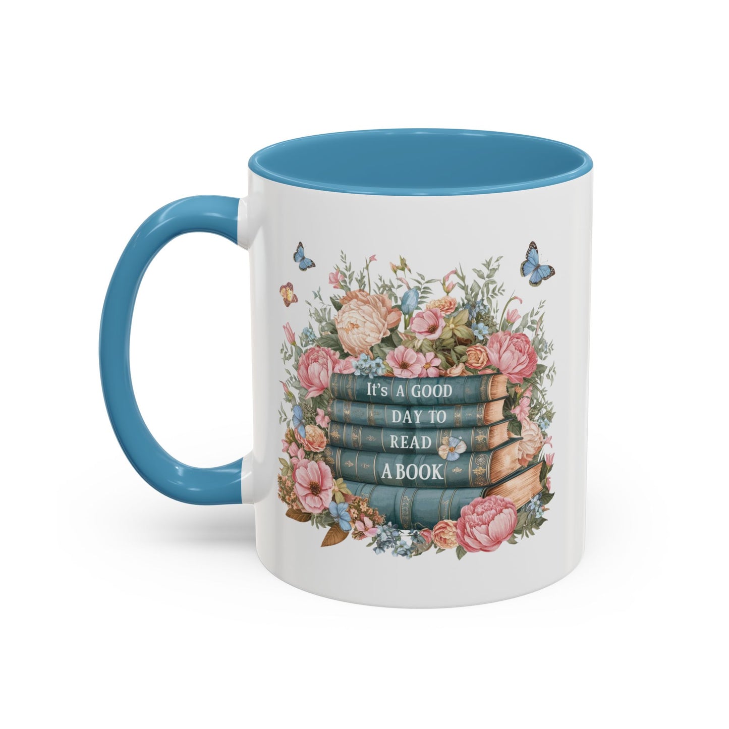 Floral Reading Coffee Mug - Perfect Gift for Book Lovers, Cozy Mornings, Home Decor, Mother's Day, Personalized Coffee Cup