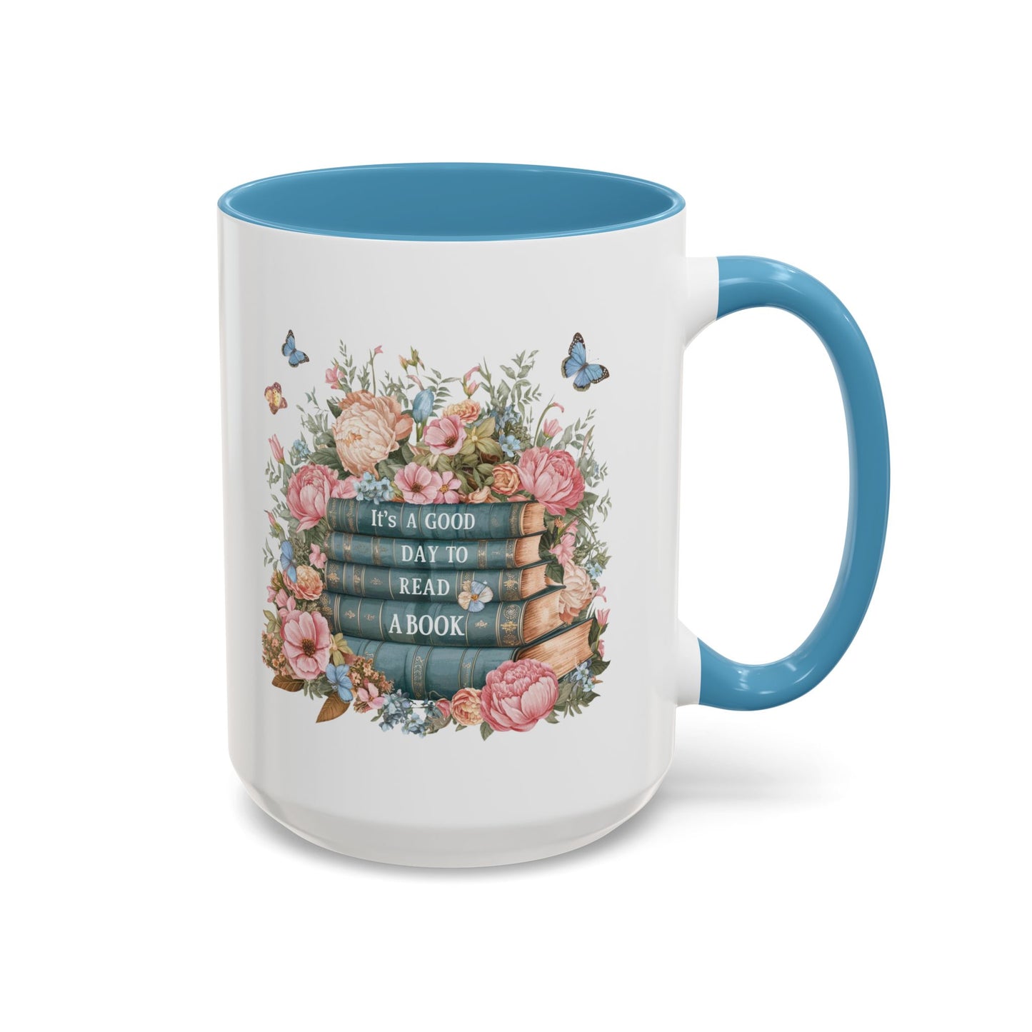 Floral Reading Coffee Mug - Perfect Gift for Book Lovers, Cozy Mornings, Home Decor, Mother's Day, Personalized Coffee Cup