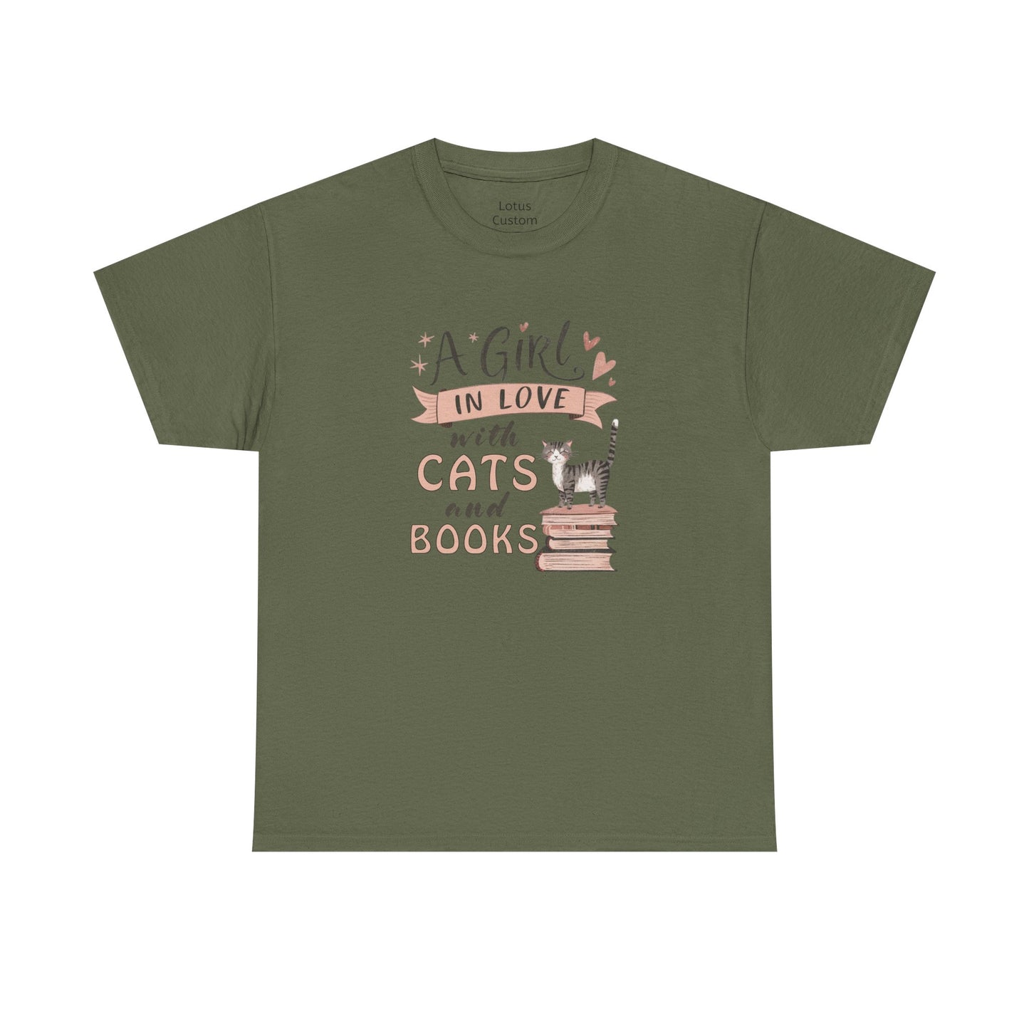 A Girl in Love with Cats and Books Unisex Tee, Cat Lover Shirt, Bookworm Gift, Cute Gift for Cat Owners, Cozy Casual Wear, Reading [...]