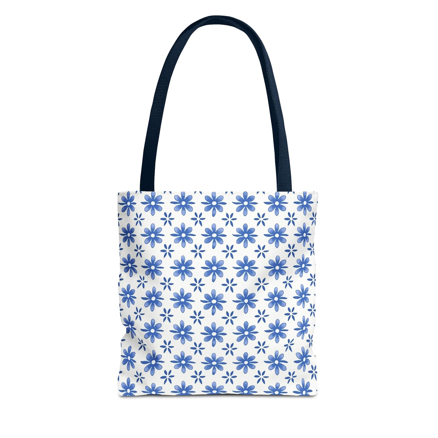 Charming Floral Tote Bag | Elegant Blue Flower Design, Perfect for Everyday Use, Beach Outings, Shopping, Gifts, Eco-Friendly