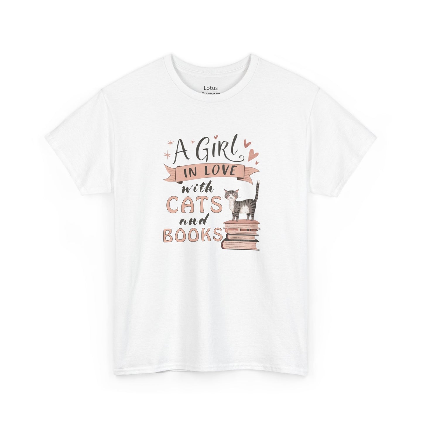 A Girl in Love with Cats and Books Unisex Tee, Cat Lover Shirt, Bookworm Gift, Cute Gift for Cat Owners, Cozy Casual Wear, Reading [...]