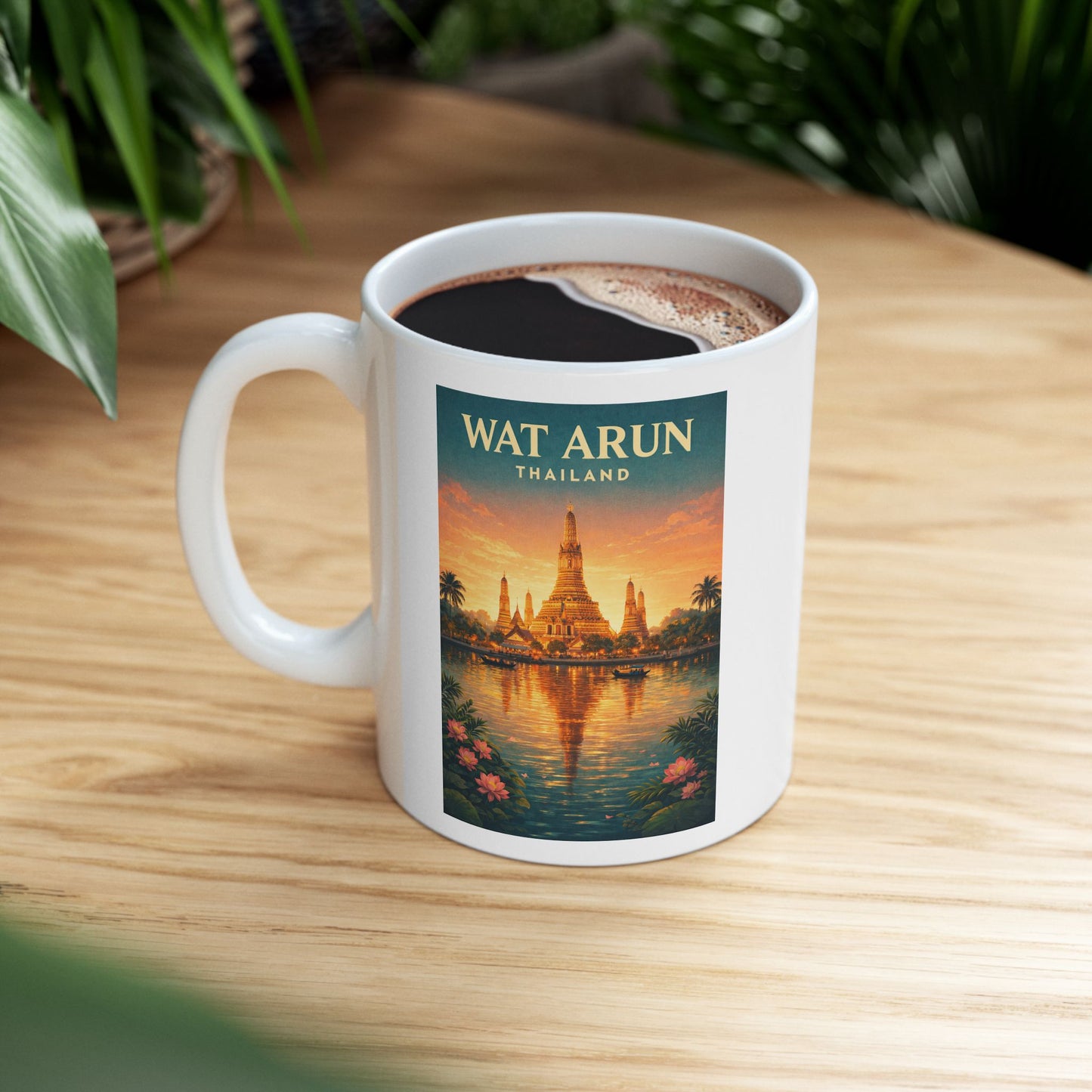 Wat Arun Mug, Bangkok Thailand Coffee Mug, Travel Ceramic Mug Gift