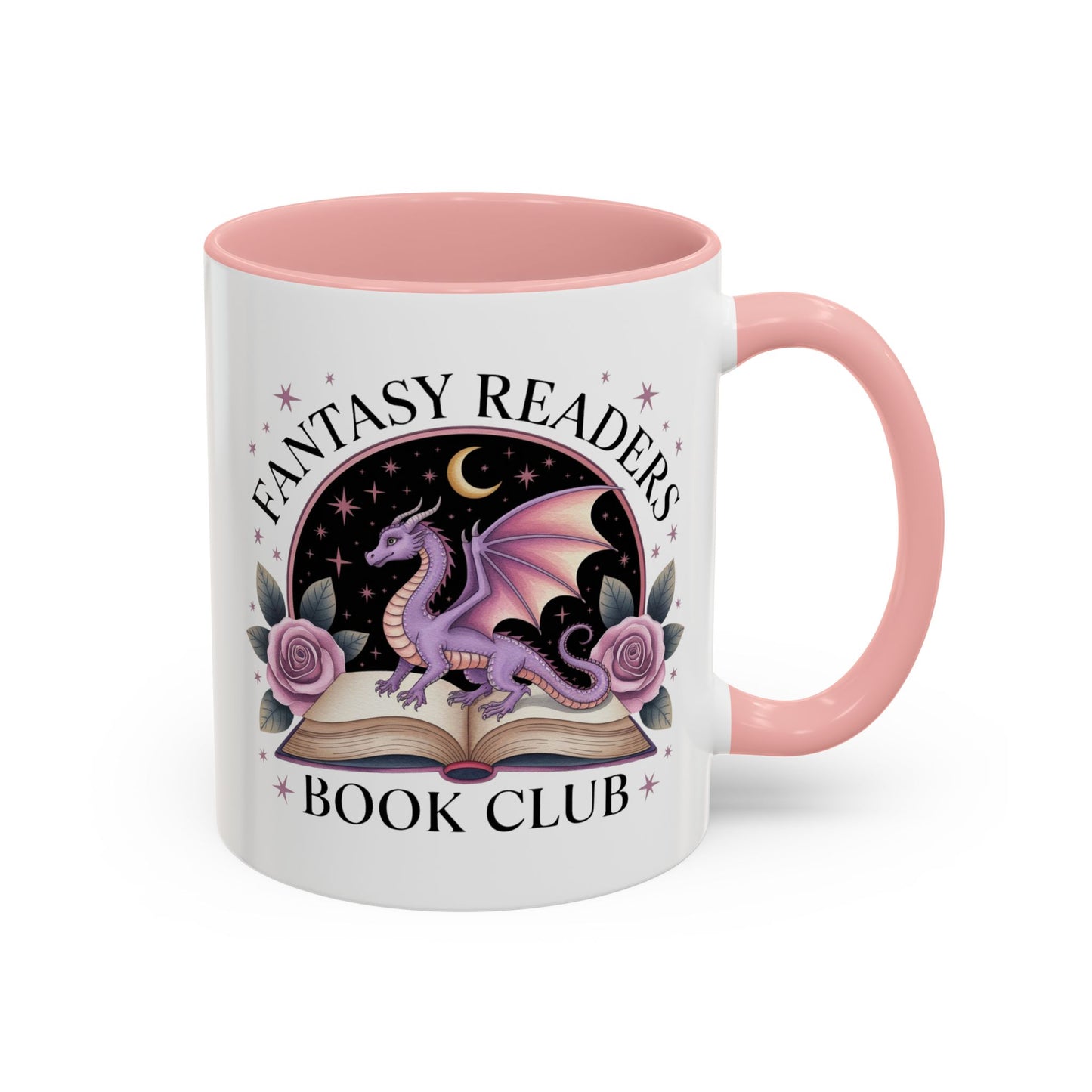 Fantasy Readers' Book Club Mug - Unique Coffee Cup for Book Lovers, Gift for Readers, Dragon Design, Literary Gift, Cozy Reading Tea Cup
