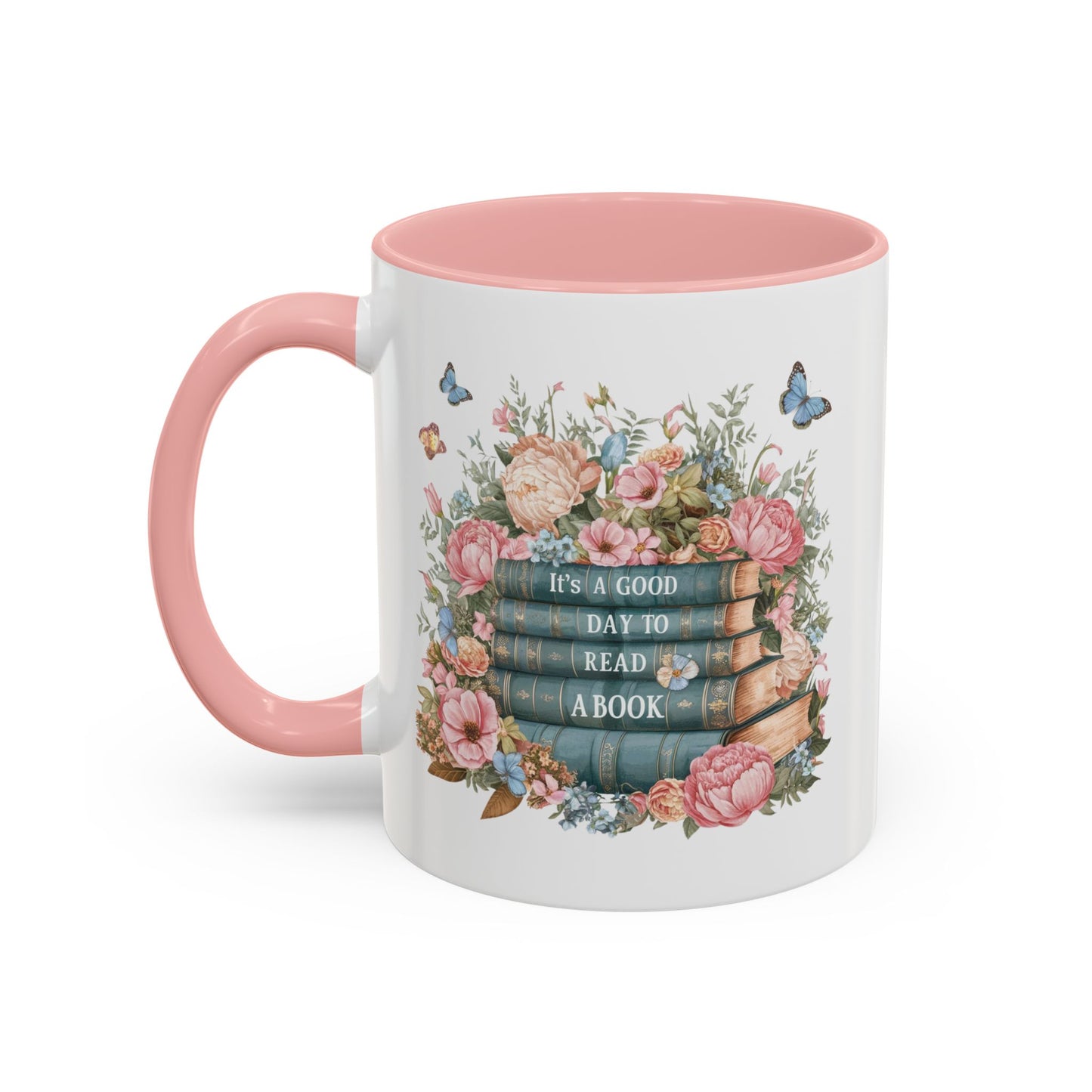 Floral Reading Coffee Mug - Perfect Gift for Book Lovers, Cozy Mornings, Home Decor, Mother's Day, Personalized Coffee Cup