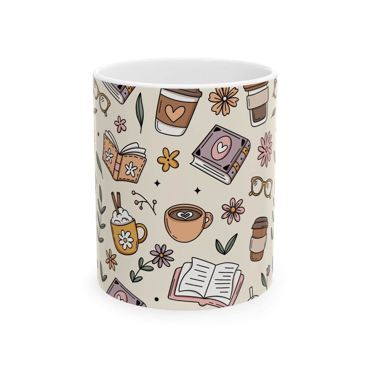 Book Lover Ceramic Mug - Literary Gift, Reading Coffee Cup, Bibliophile Tea Mug, Bookworm Gift, Librarian Gift