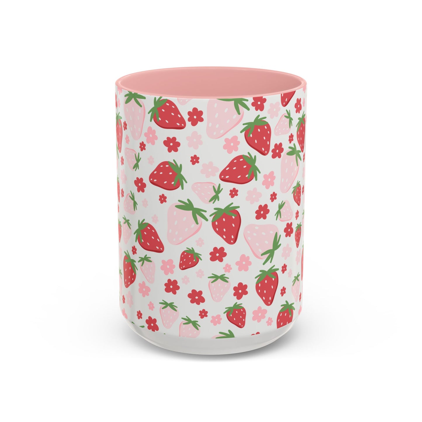 Strawberry Delight Coffee Mug, Cute Fruit Mug, Floral Mug, Eco-Friendly Gift, Kitchen Decor, Spring Aesthetic