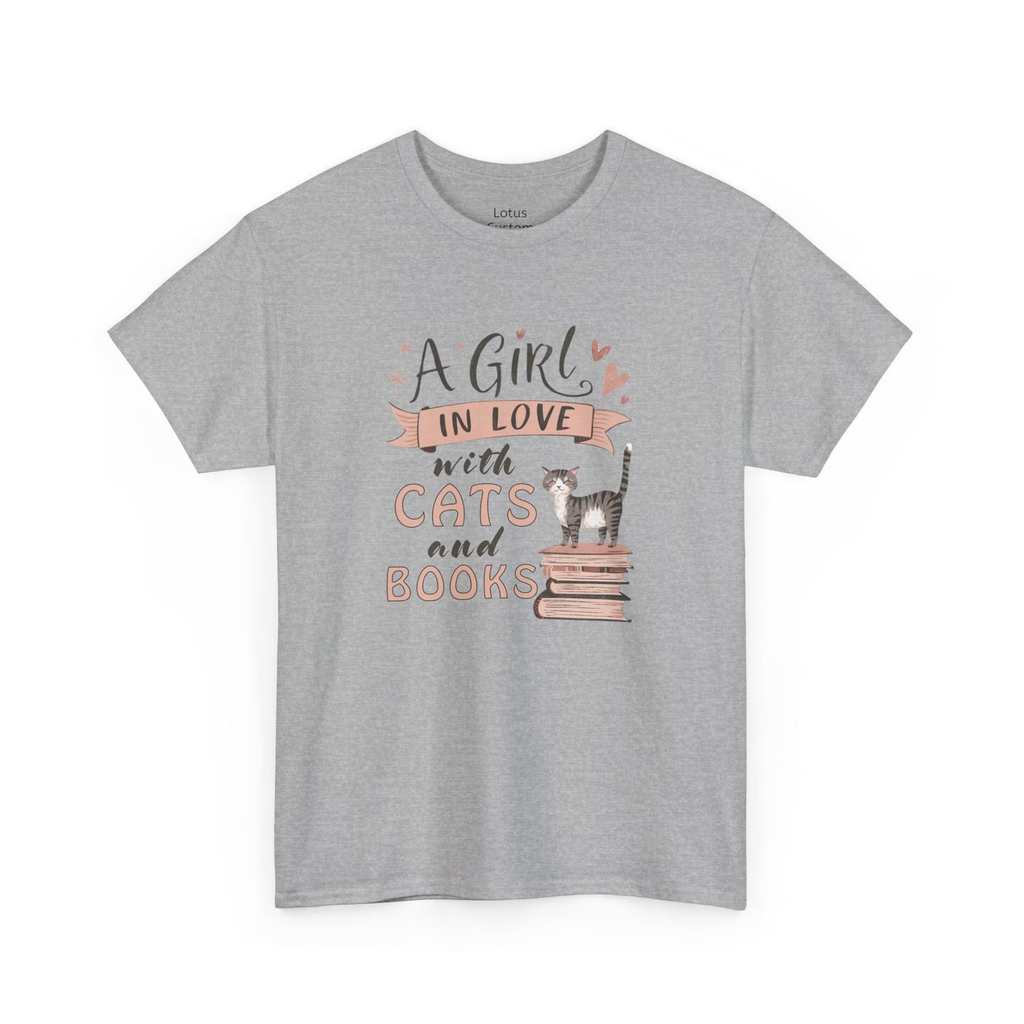 A Girl in Love with Cats and Books Unisex Tee, Cat Lover Shirt, Bookworm Gift, Cute Gift for Cat Owners, Cozy Casual Wear, Reading [...]