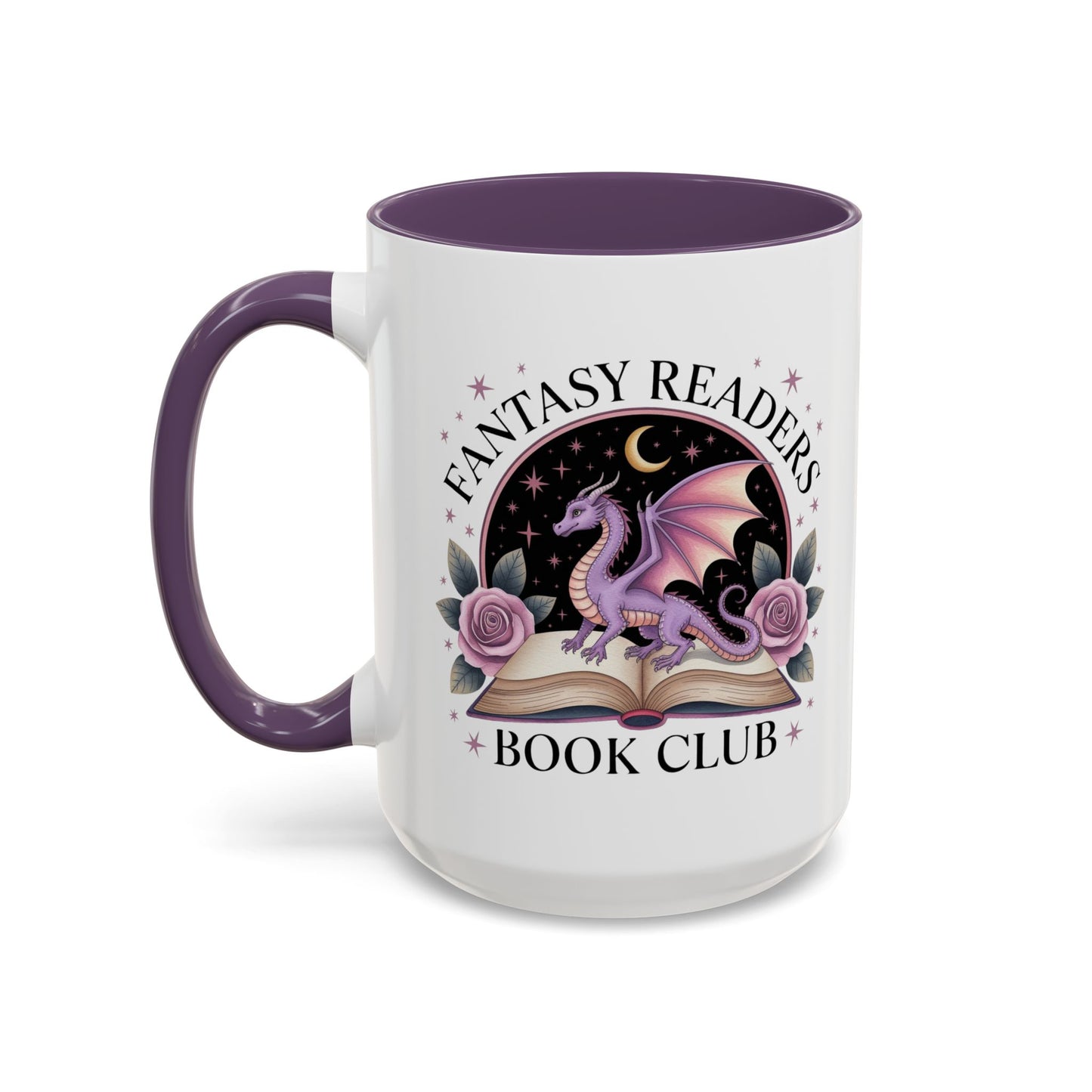 Fantasy Readers' Book Club Mug - Unique Coffee Cup for Book Lovers, Gift for Readers, Dragon Design, Literary Gift, Cozy Reading Tea Cup