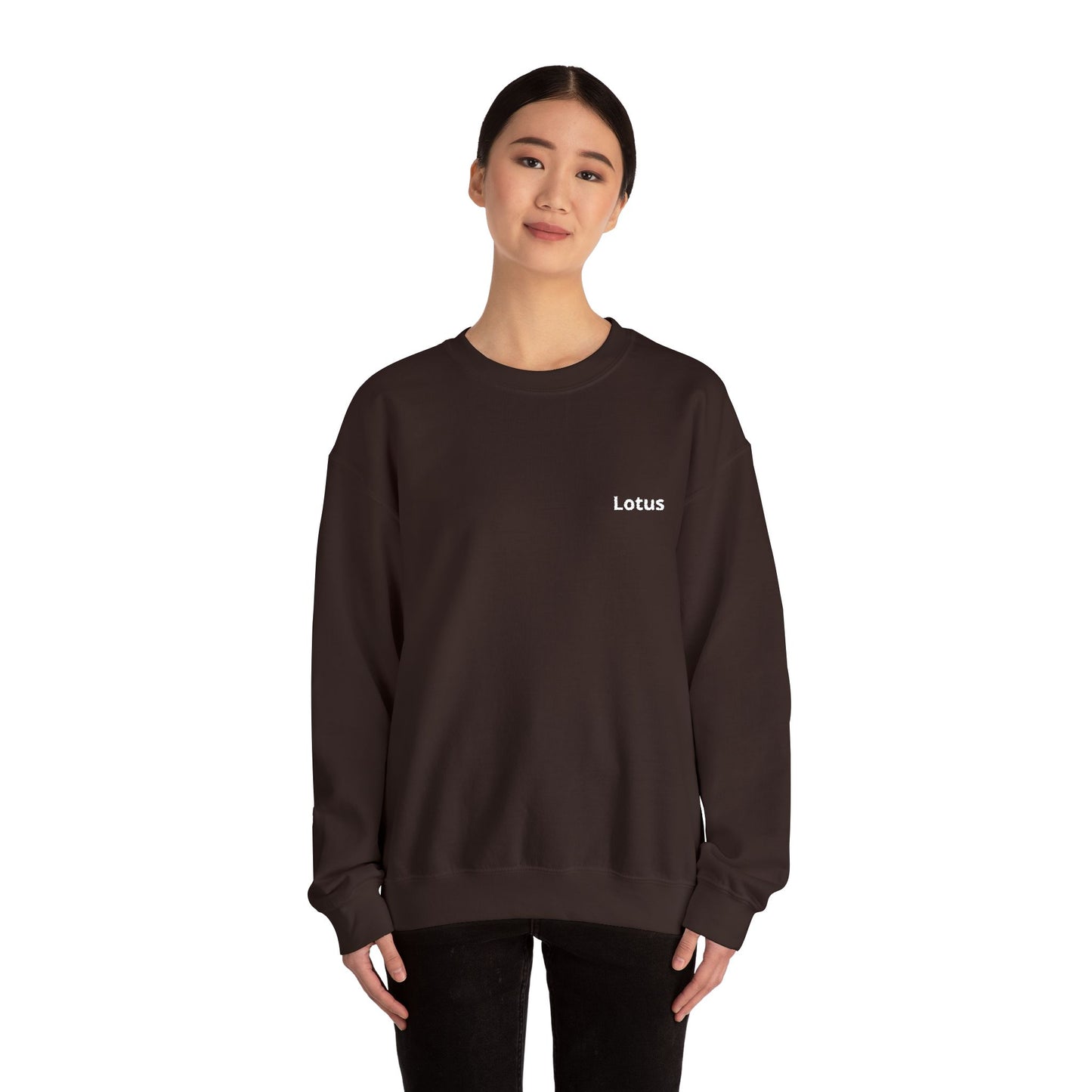 Personalized Brown Crewneck Sweatshirt | Tiny Chest Logo Embroidered