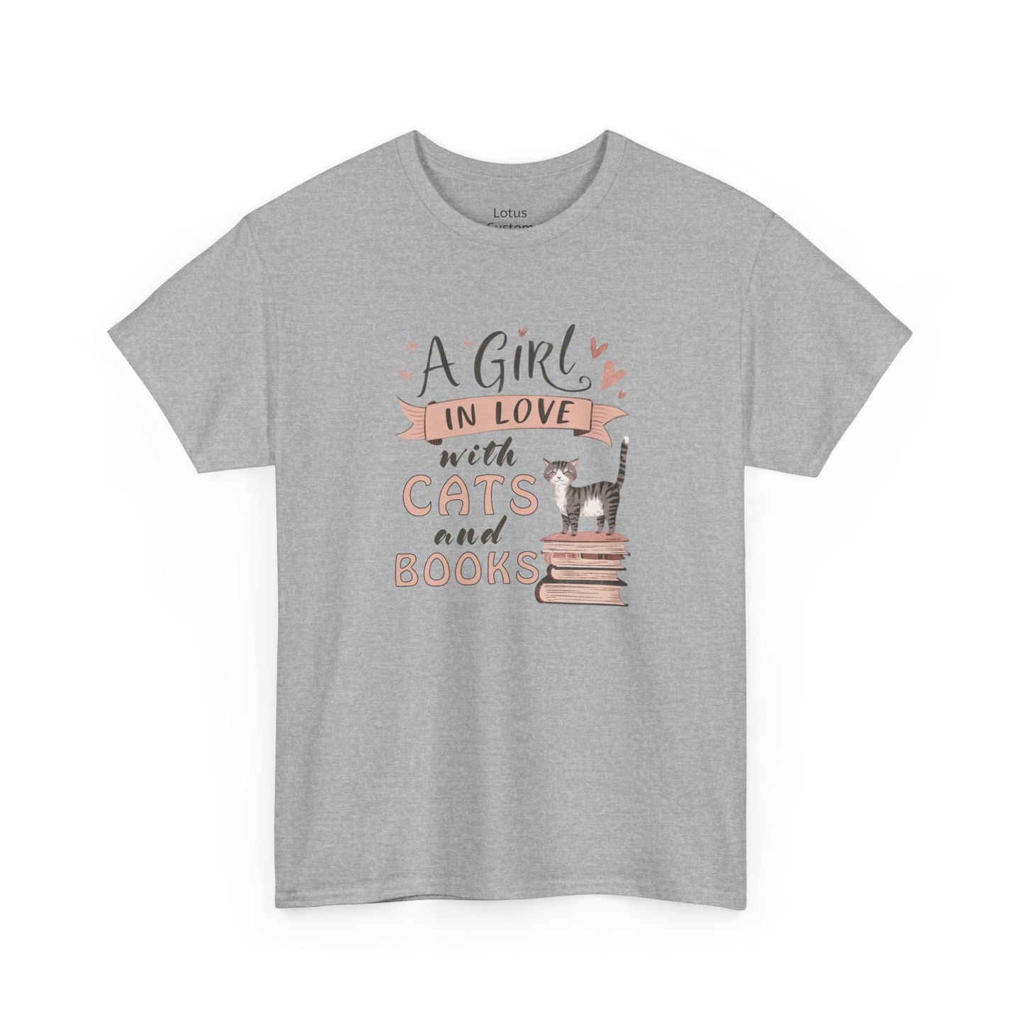 A Girl in Love with Cats and Books Unisex Tee, Cat Lover Shirt, Bookworm Gift, Cute Gift for Cat Owners, Cozy Casual Wear, Reading [...]