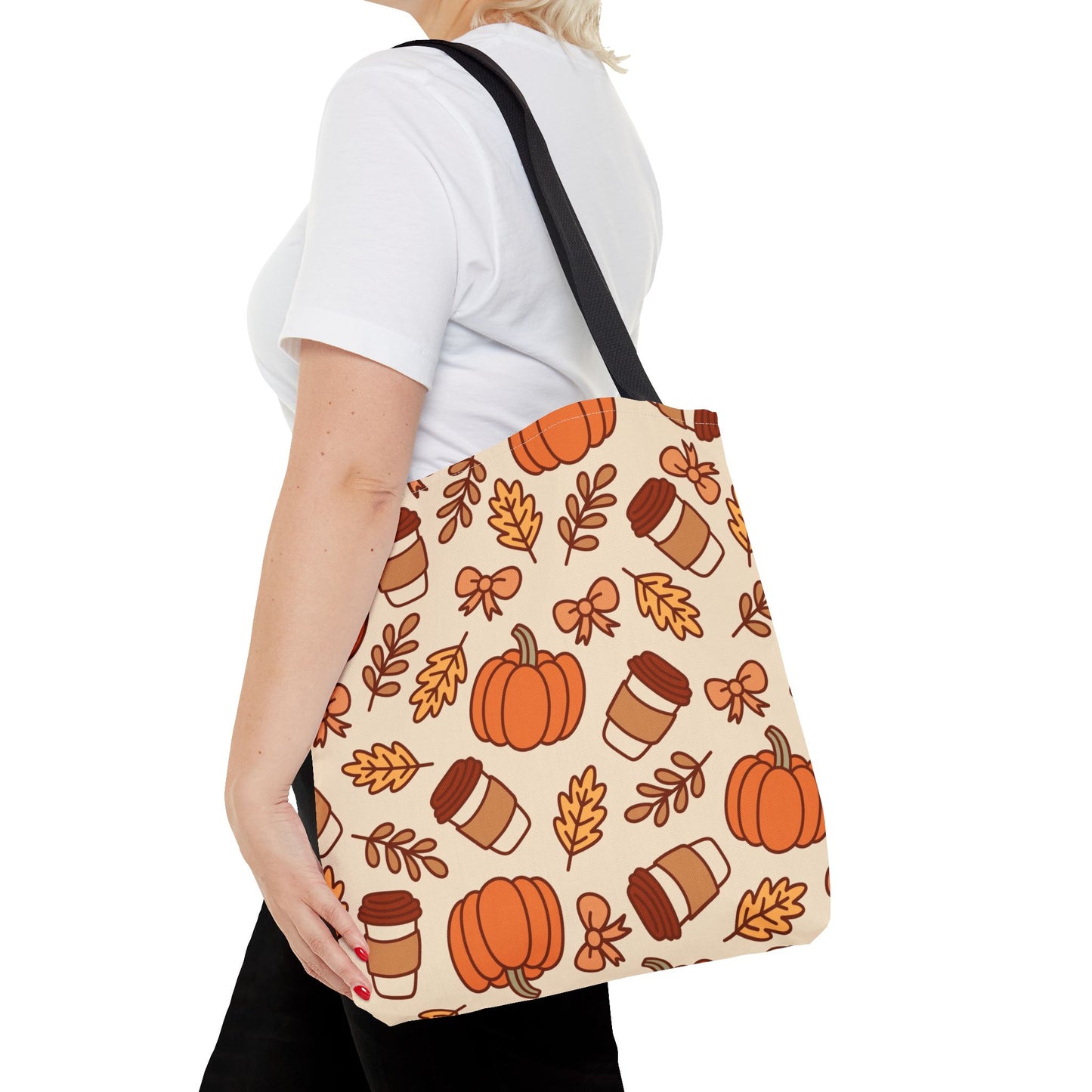 Fall Pumpkin Tote Bag - Autumn Harvest Shopping Bag, Halloween Trick or Treat Bag, Thanksgiving Gift, Farmers Market Reusable Bag, Seasonal
